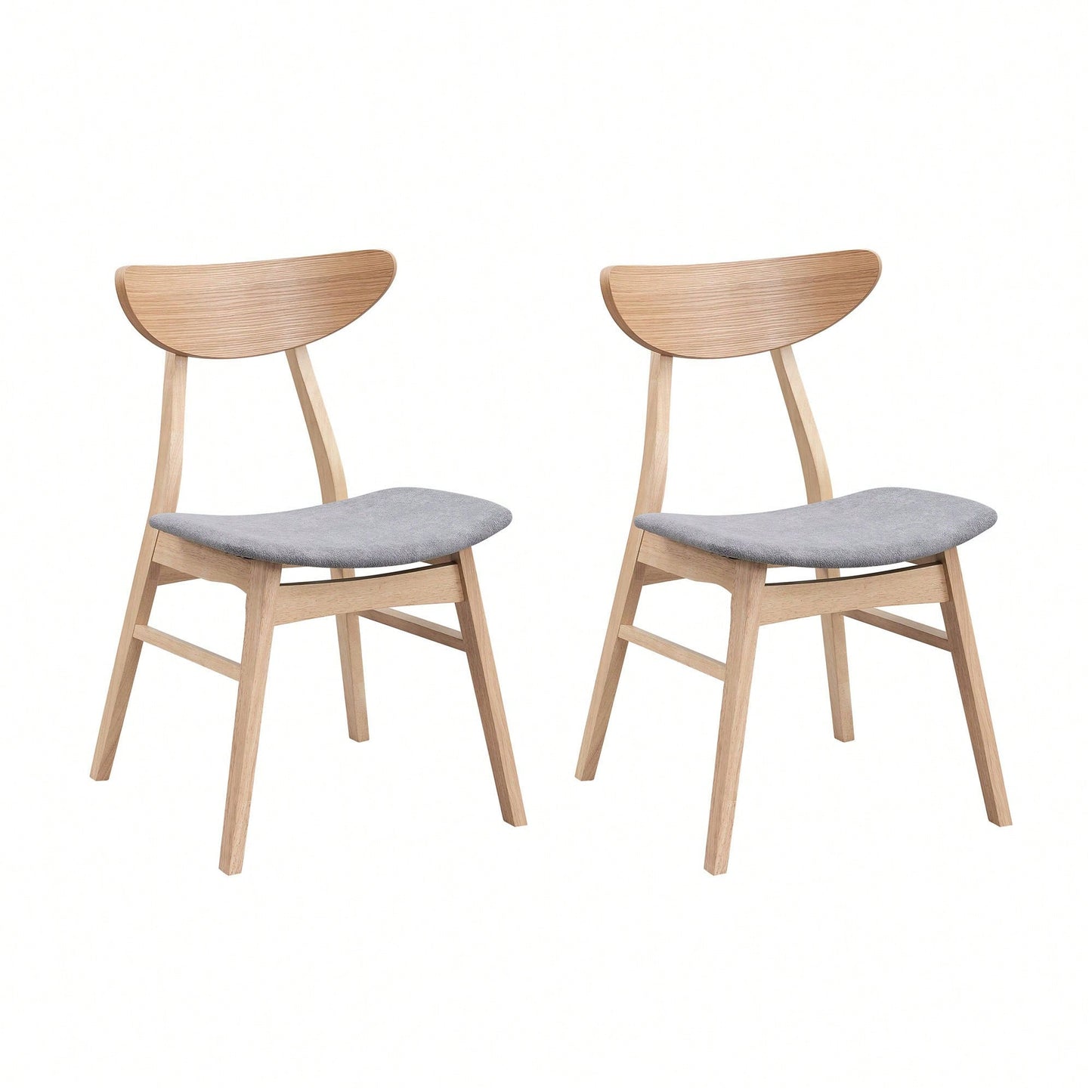 Modern Upholstered Wooden Dining Chairs Set Of 2 For Kitchen Living Room Restaurant Black
