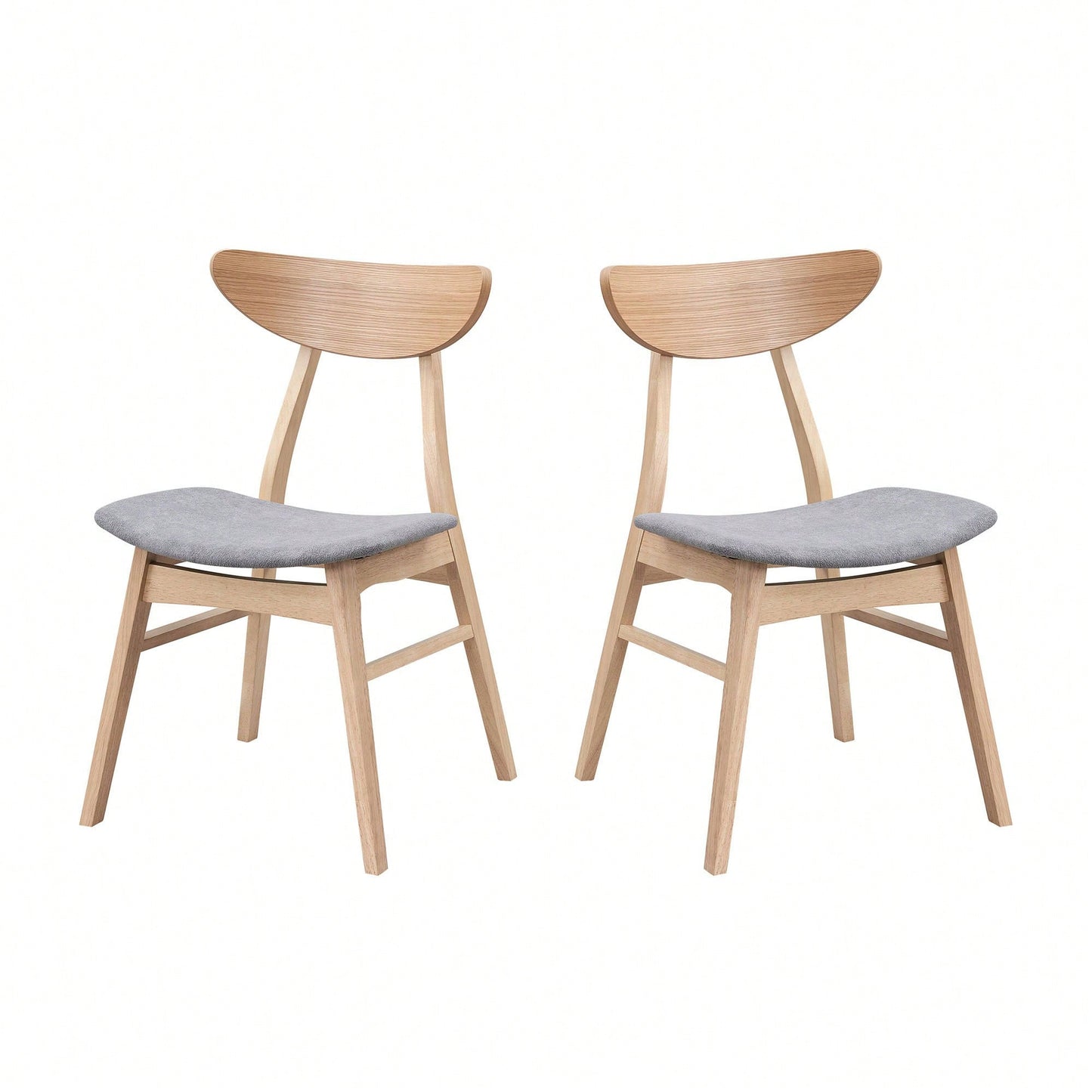 Modern Upholstered Wooden Dining Chairs Set Of 2 For Kitchen Living Room Restaurant Black