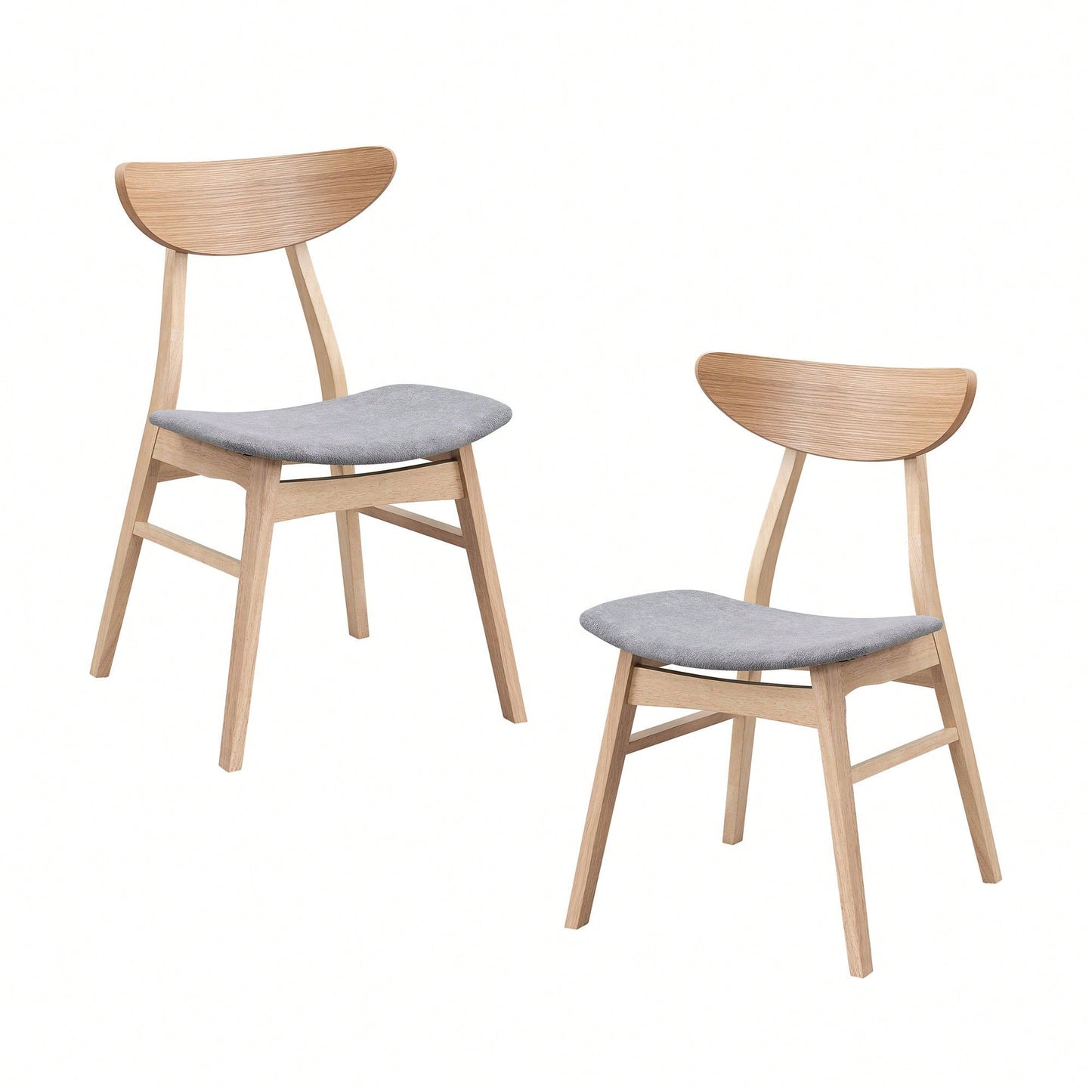 Modern Upholstered Wooden Dining Chairs Set Of 2 For Kitchen Living Room Restaurant Black