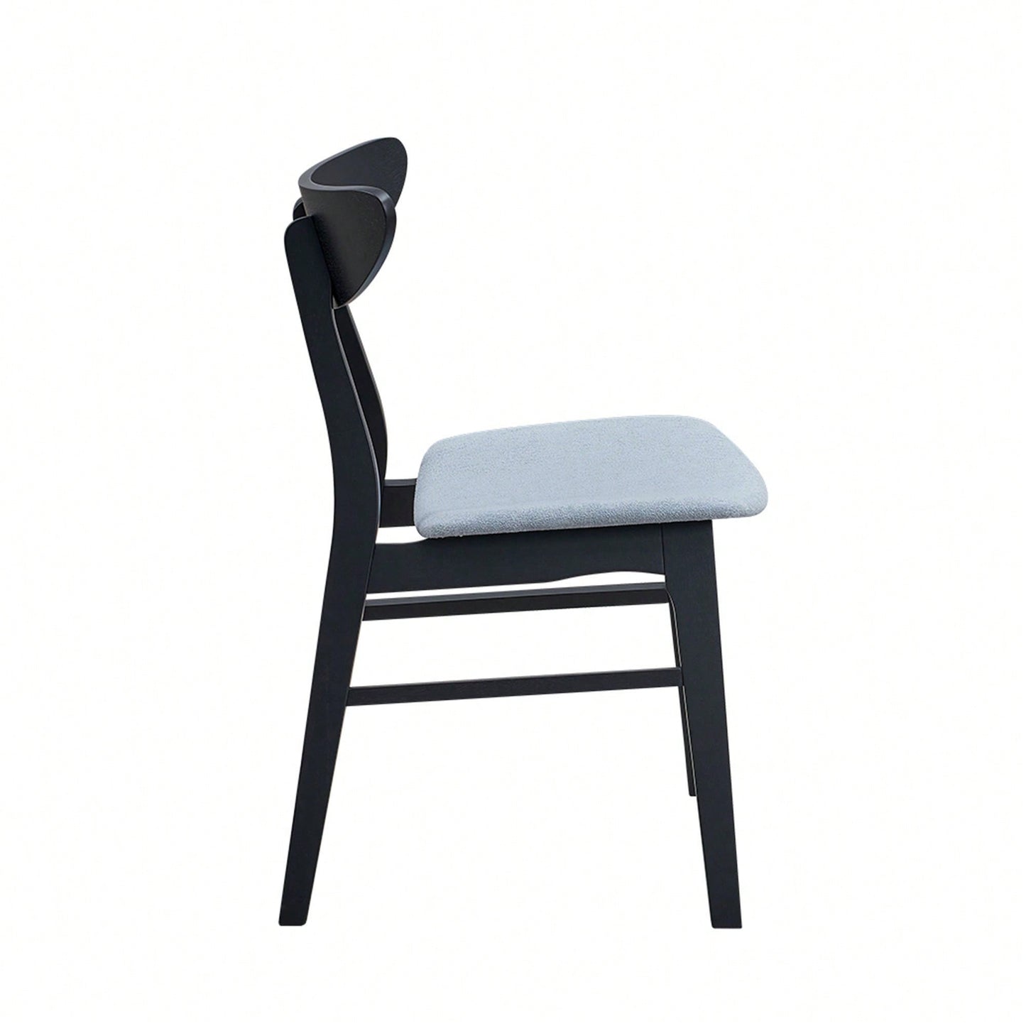 Modern Upholstered Wooden Dining Chairs Set Of 2 For Kitchen Living Room Restaurant Black