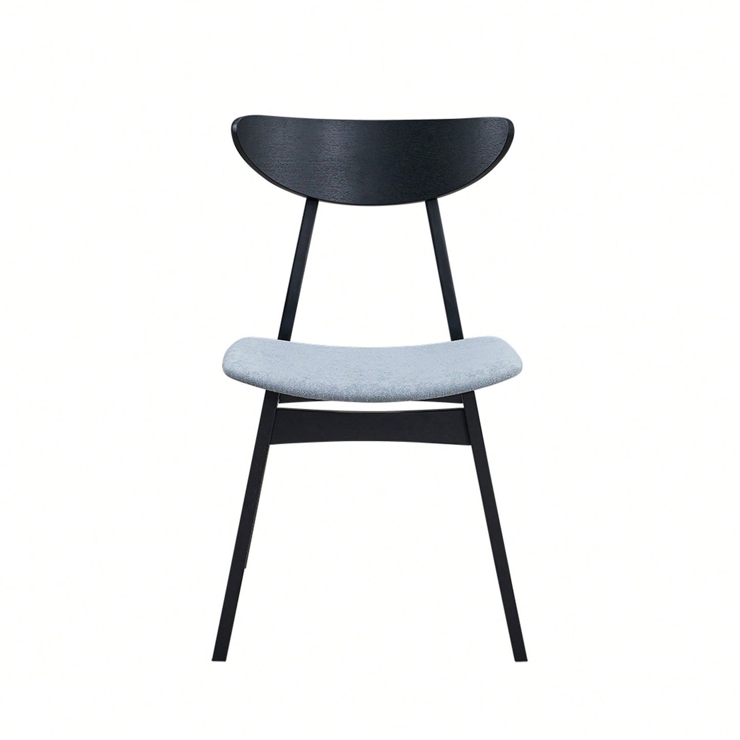 Modern Upholstered Wooden Dining Chairs Set Of 2 For Kitchen Living Room Restaurant Black