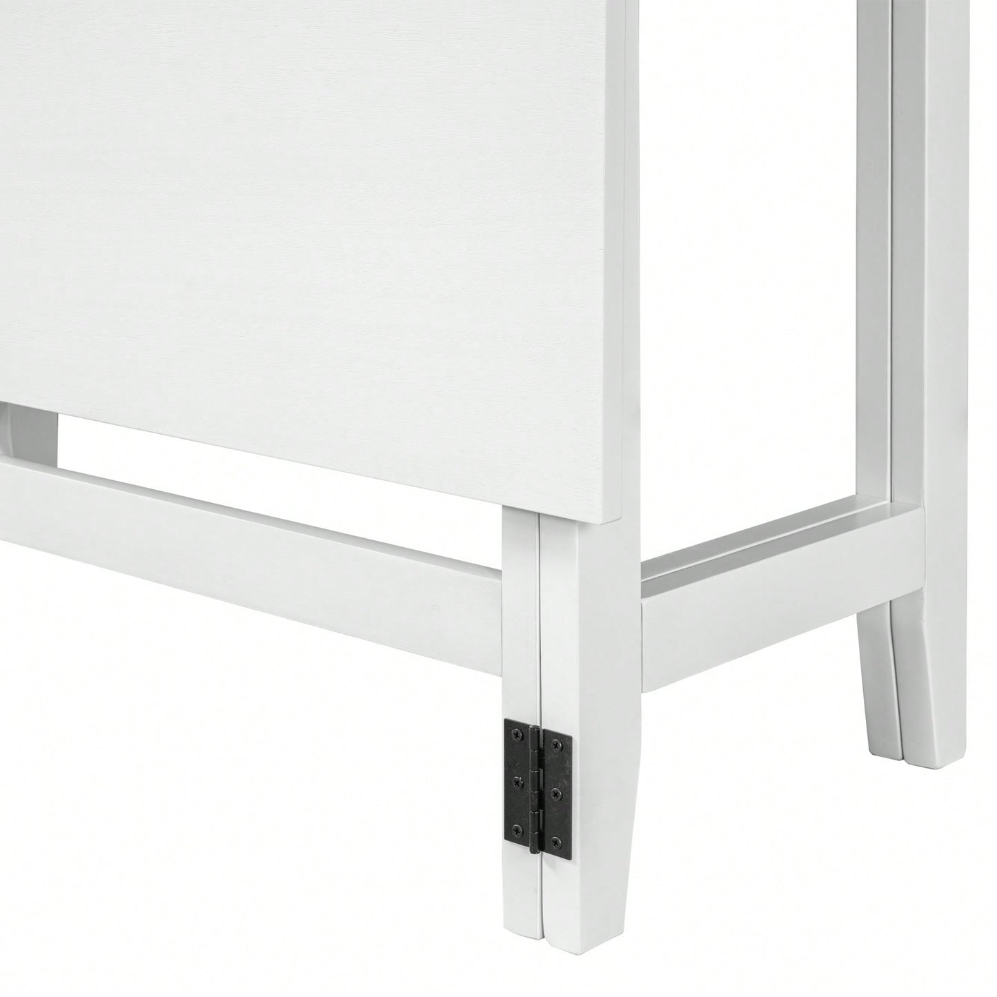 Extendable White Wood Dining Table With Drop Leaf Design For Small Spaces