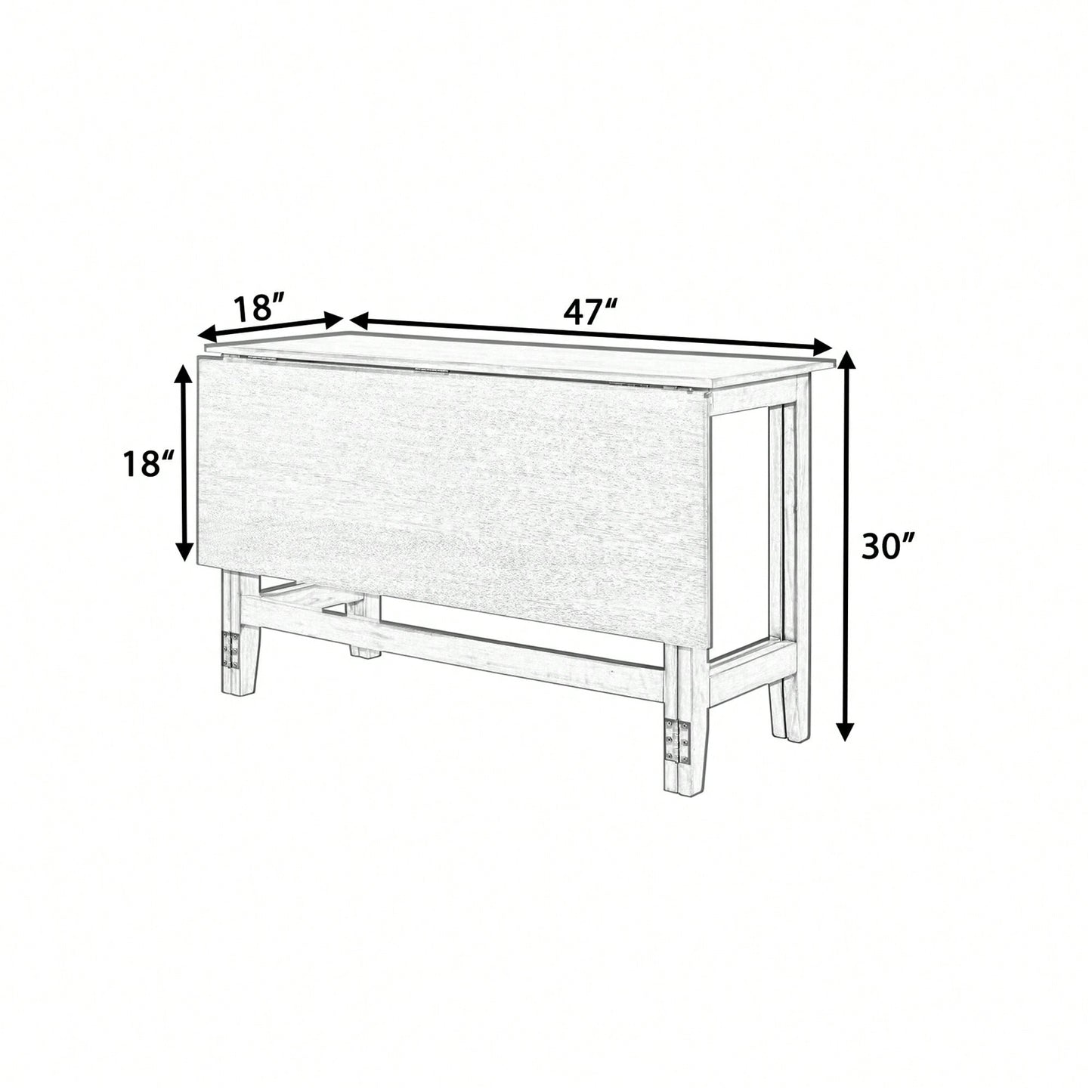 Extendable White Wood Dining Table With Drop Leaf Design For Small Spaces