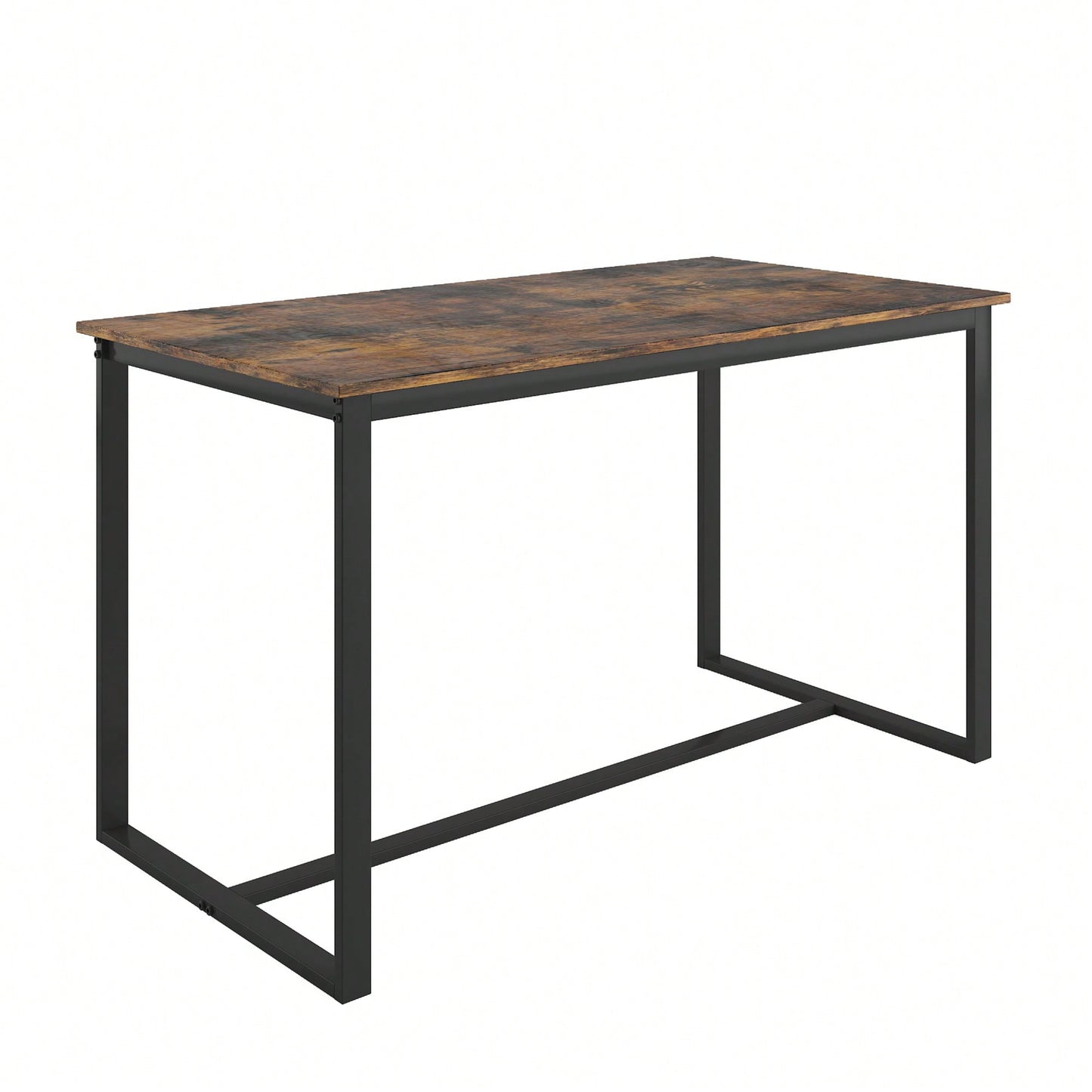 Industrial Style Five-Piece Dining Set With Backrest Sturdy Table And Chairs