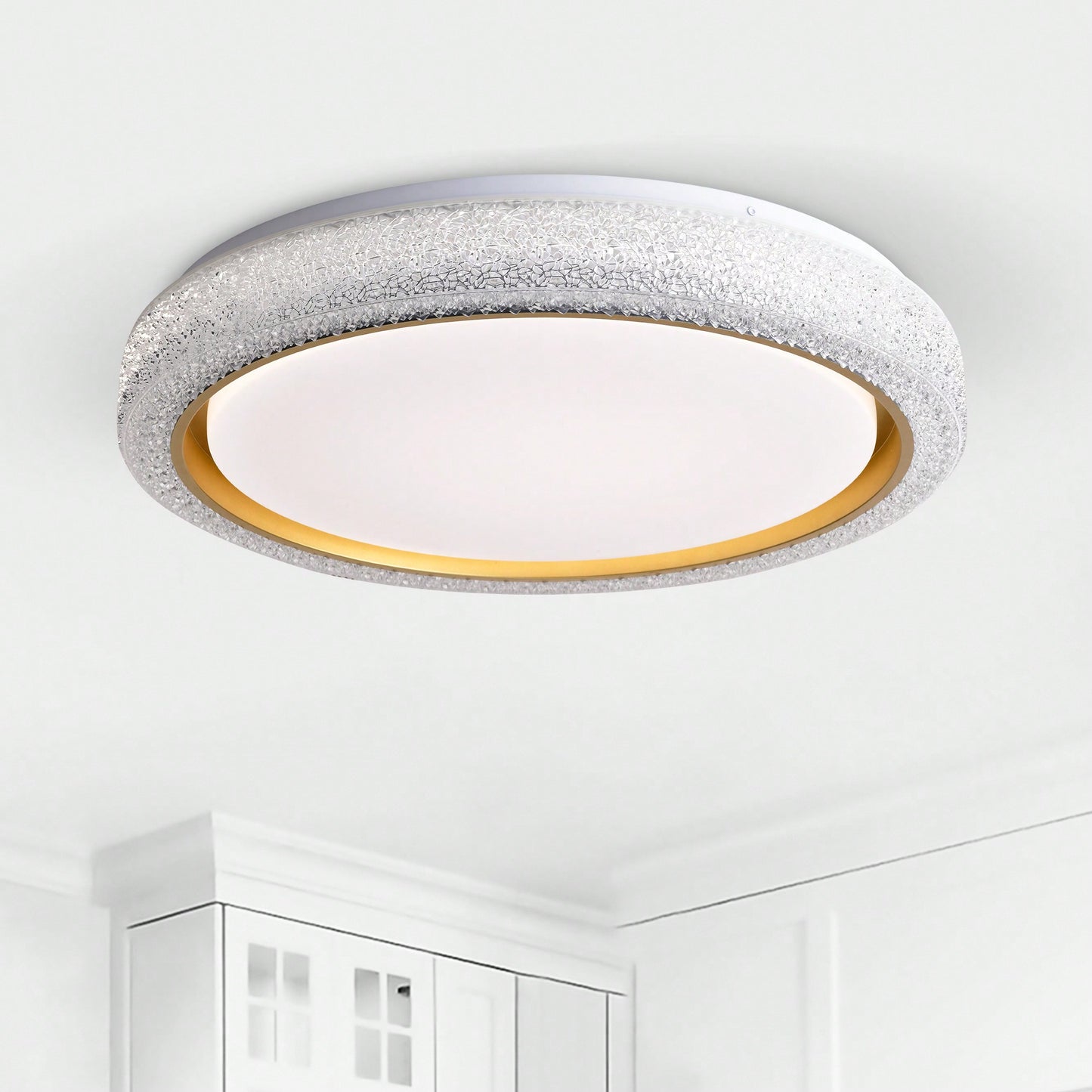 Dimmable 36W LED Flush Mount Ceiling Light 19.69in 3600LM With 5 Color Temperatures For Bedroom Bathroom Hallway