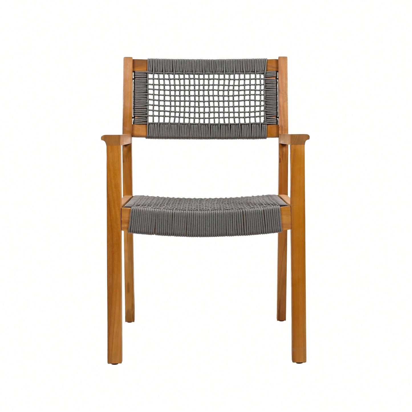 Stylish Dark Grey Braided Dining Chair For Modern Interiors