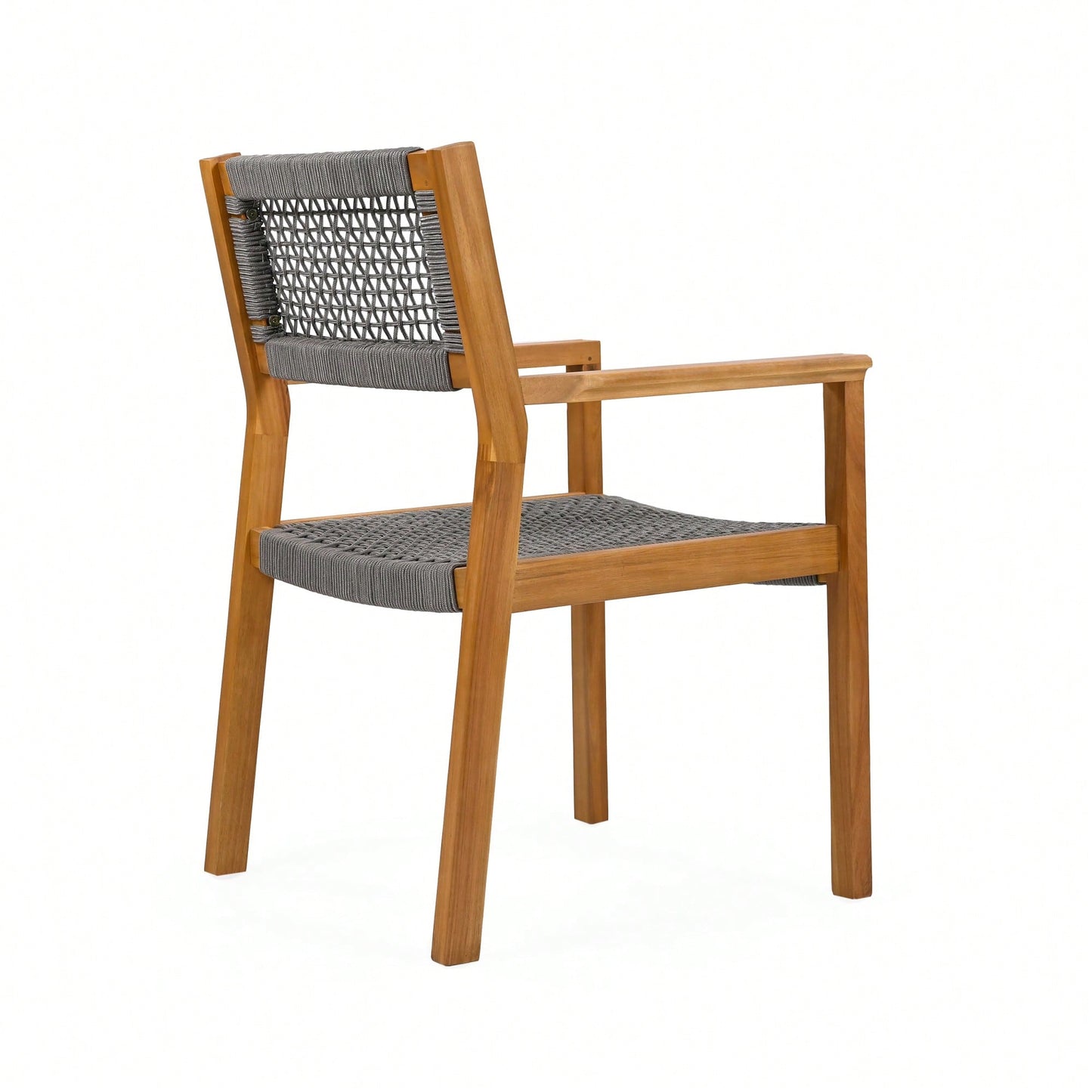 Stylish Dark Grey Braided Dining Chair For Modern Interiors