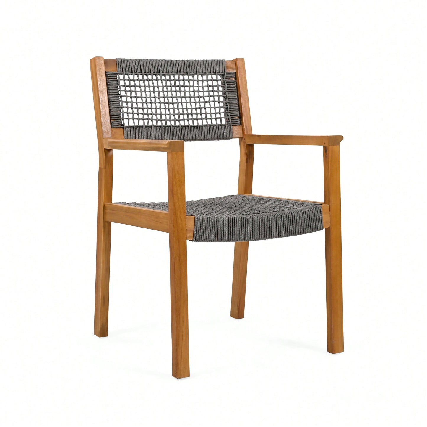 Stylish Dark Grey Braided Dining Chair For Modern Interiors