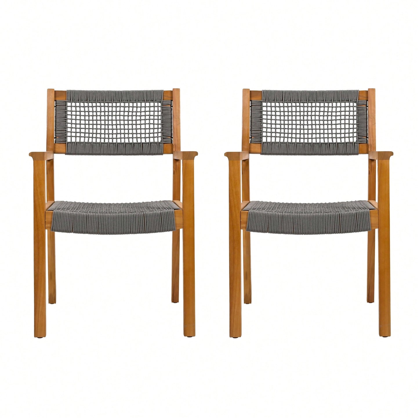 Stylish Dark Grey Braided Dining Chair For Modern Interiors