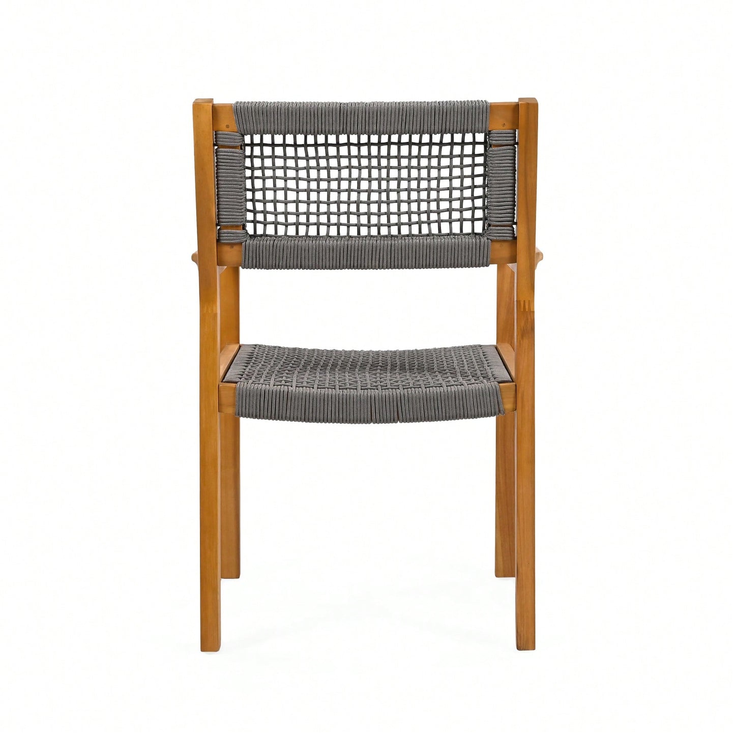 Stylish Dark Grey Braided Dining Chair For Modern Interiors