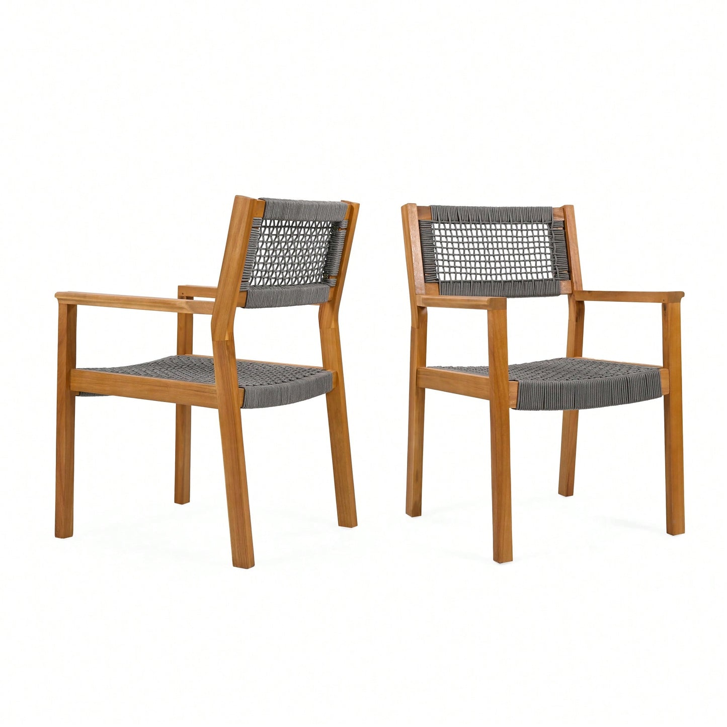 Stylish Dark Grey Braided Dining Chair For Modern Interiors