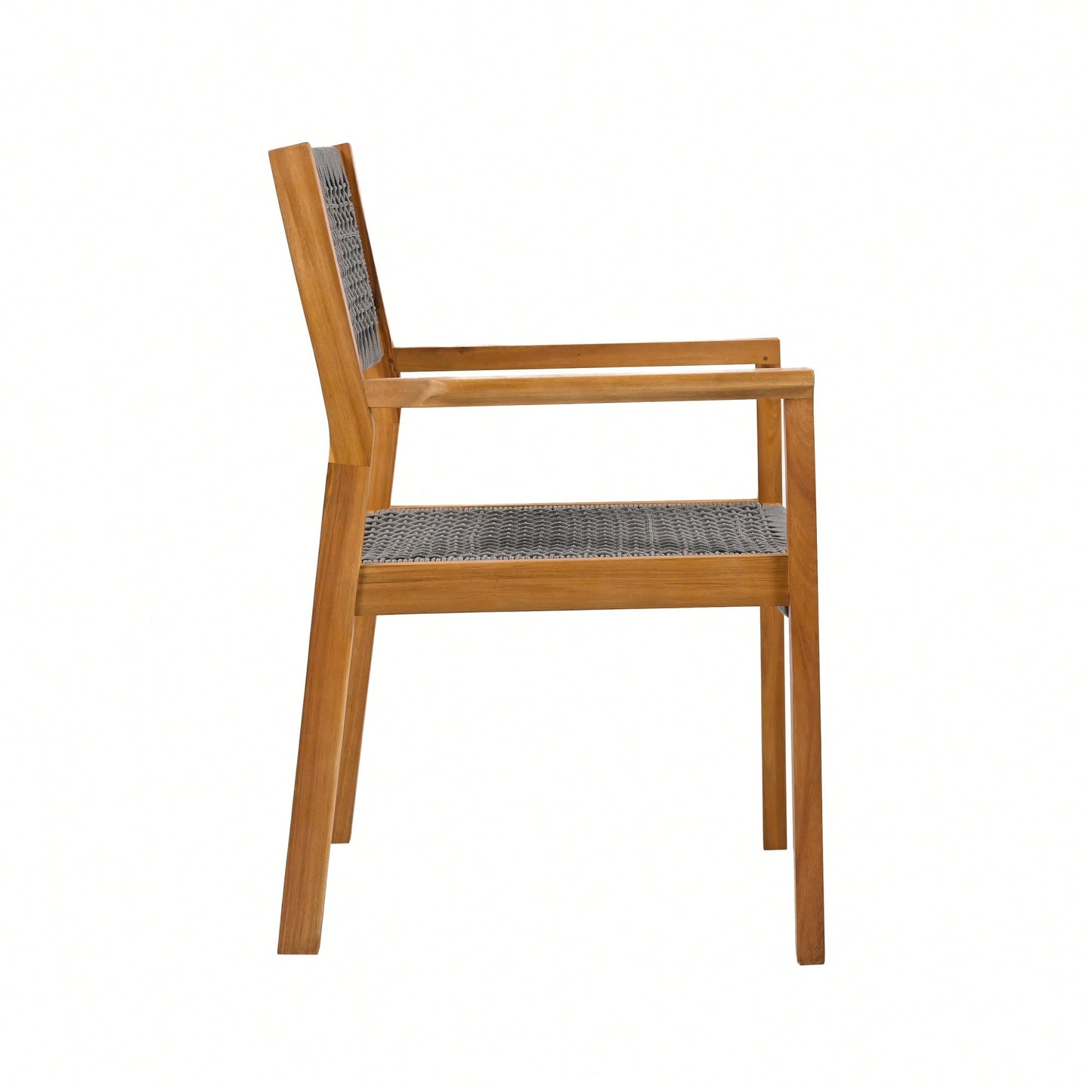 Stylish Dark Grey Braided Dining Chair For Modern Interiors