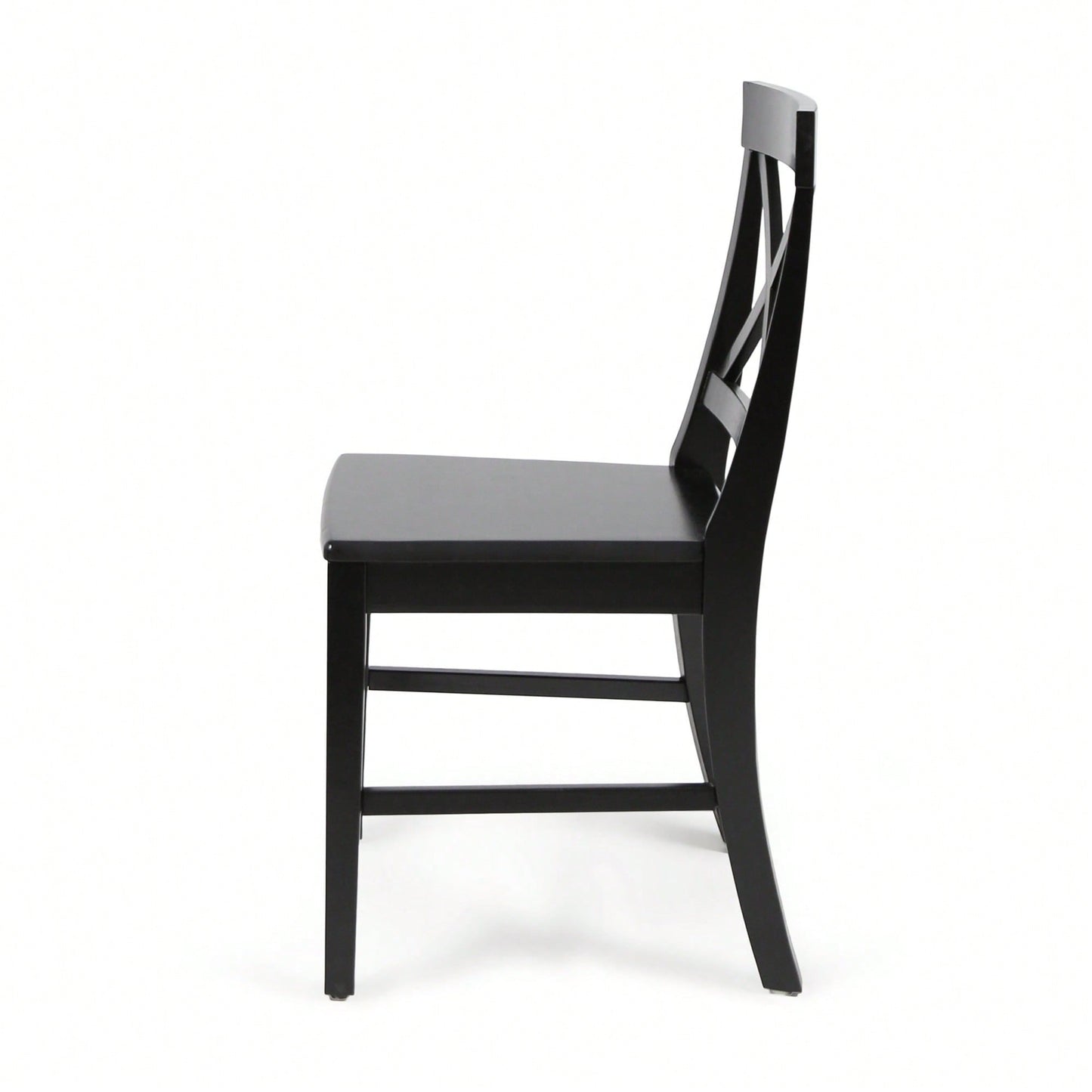 Set Of 2 White Acacia Wood Dining Chairs For Elegant Home Decor