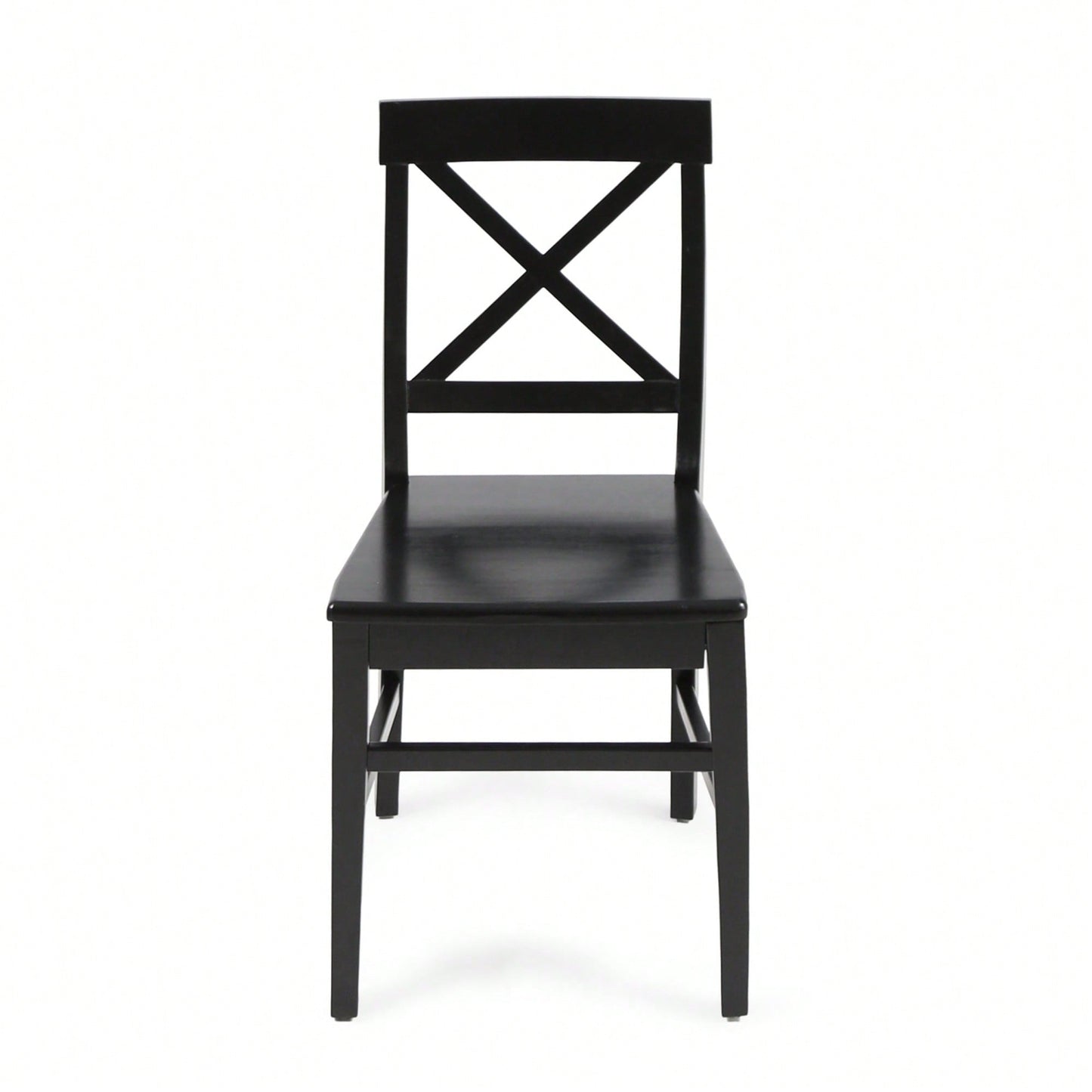 Set Of 2 White Acacia Wood Dining Chairs For Elegant Home Decor