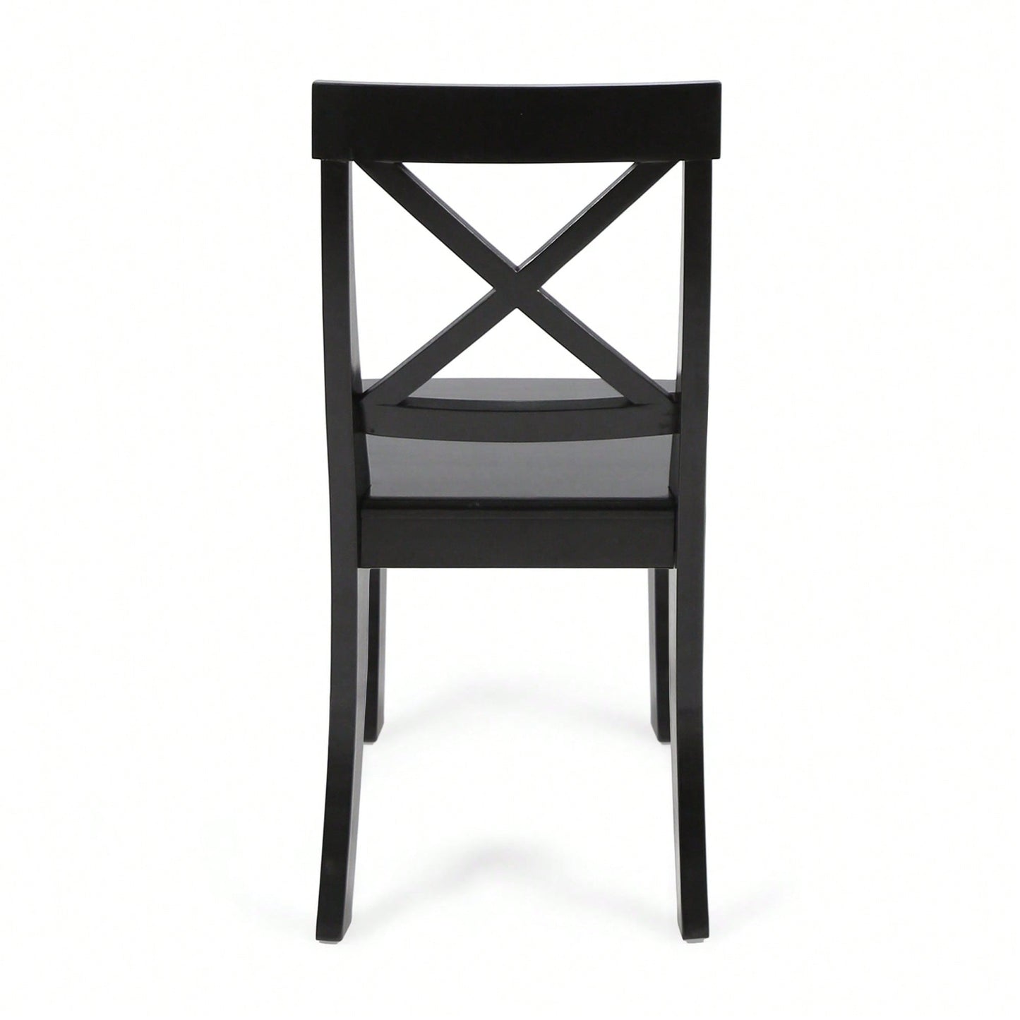 Set Of 2 White Acacia Wood Dining Chairs For Elegant Home Decor