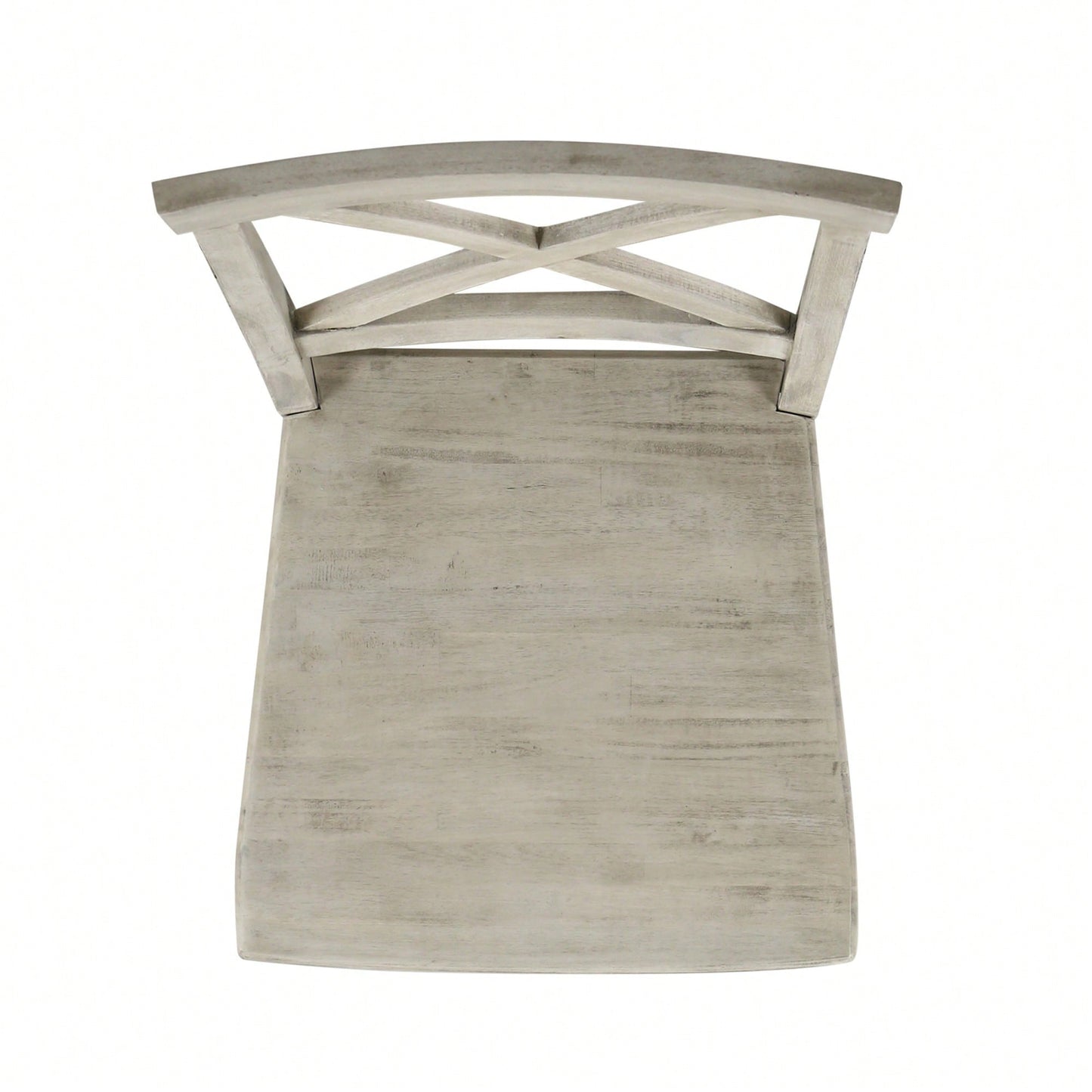 Set Of 2 White Acacia Wood Dining Chairs For Elegant Home Decor