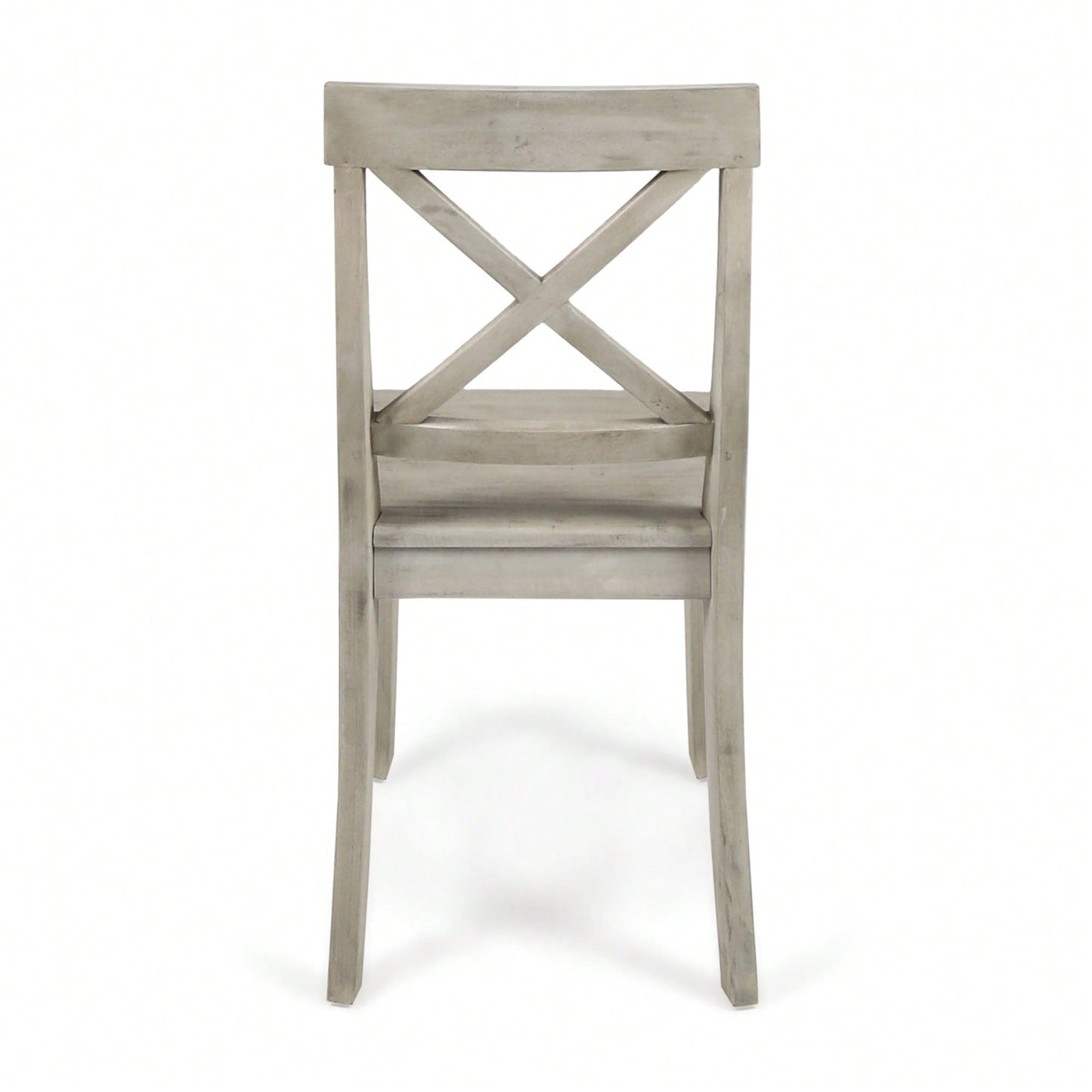 Set Of 2 White Acacia Wood Dining Chairs For Elegant Home Decor