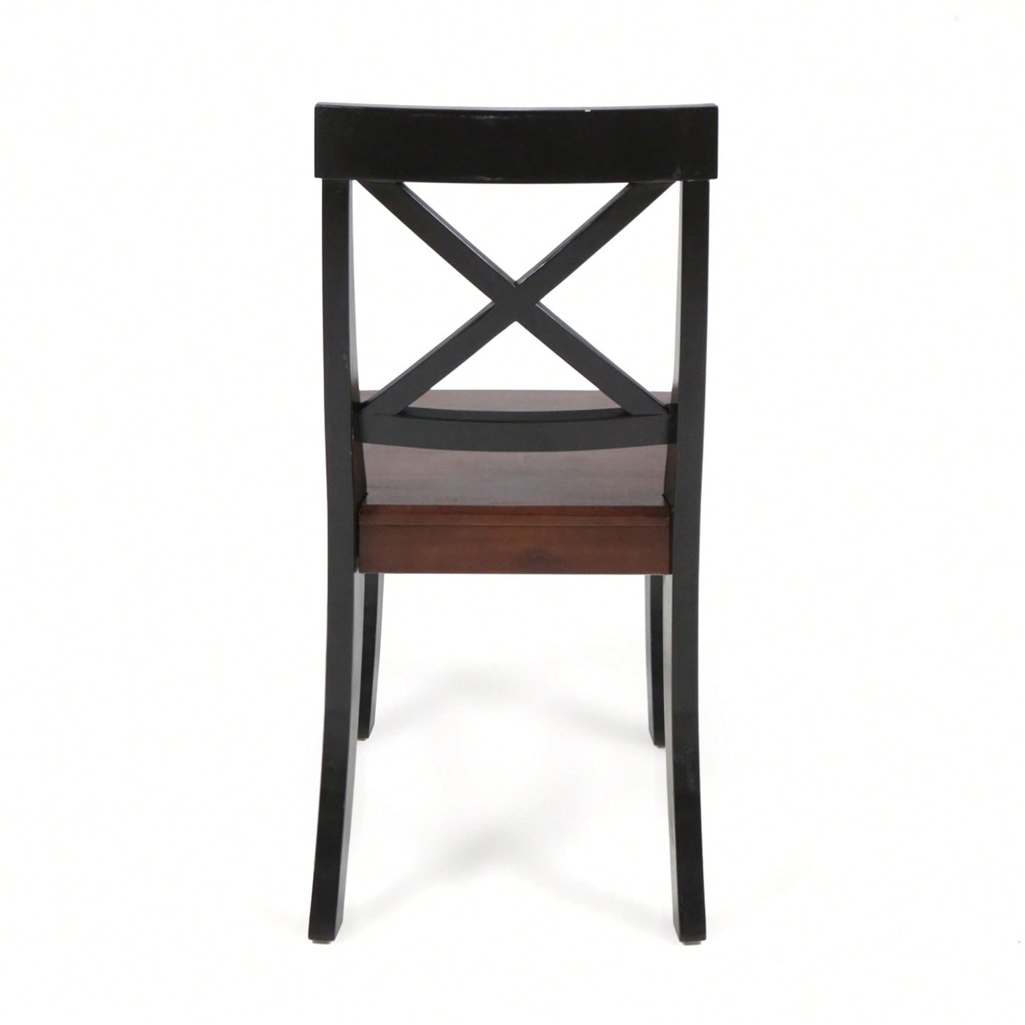 Set Of 2 White Acacia Wood Dining Chairs For Elegant Home Decor