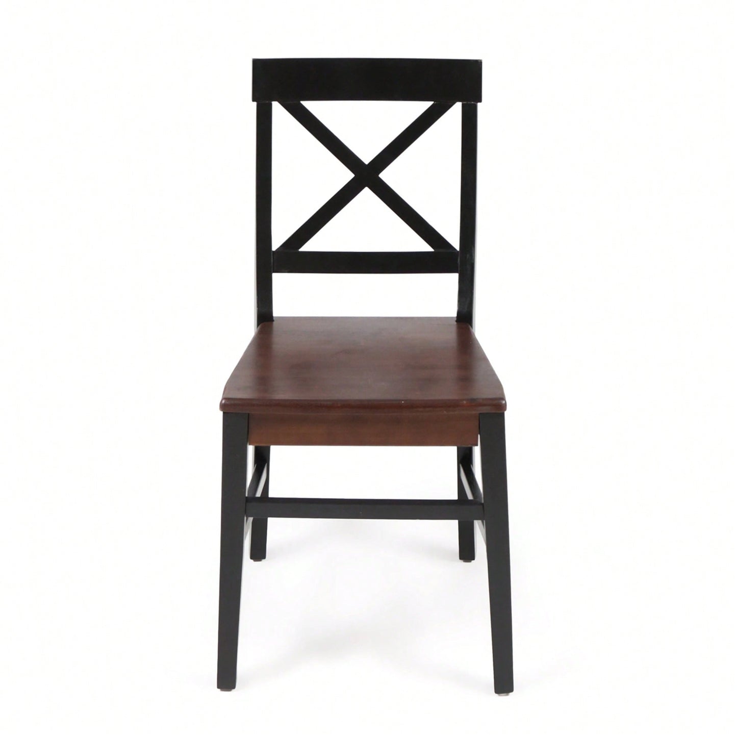 Set Of 2 White Acacia Wood Dining Chairs For Elegant Home Decor