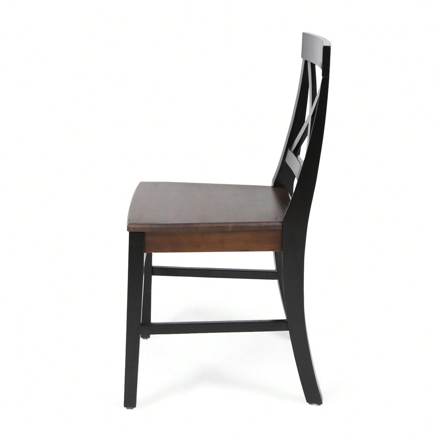 Set Of 2 White Acacia Wood Dining Chairs For Elegant Home Decor