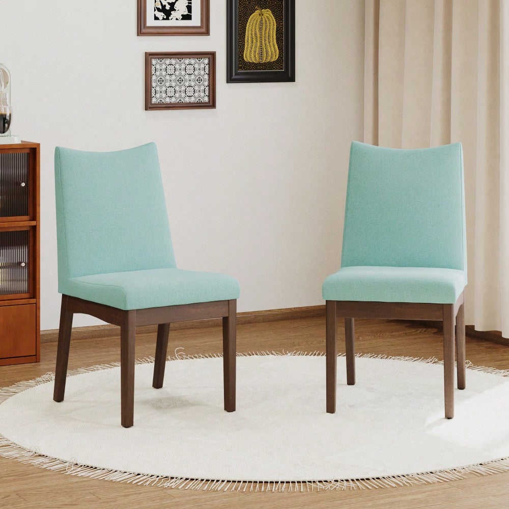 Elegant Set Of 2 Dining Chairs With Comfortable Upholstery And Modern Design For Home Or Office Use
