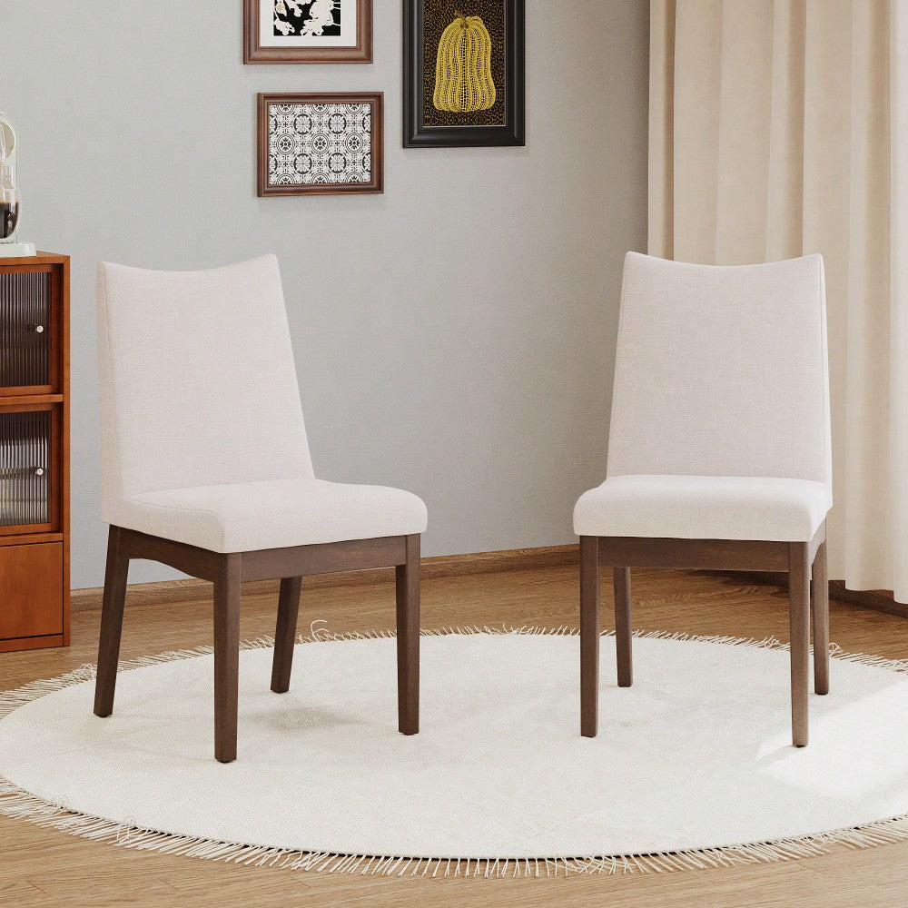 Elegant Set Of 2 Dining Chairs With Comfortable Upholstery And Modern Design For Home Or Office Use