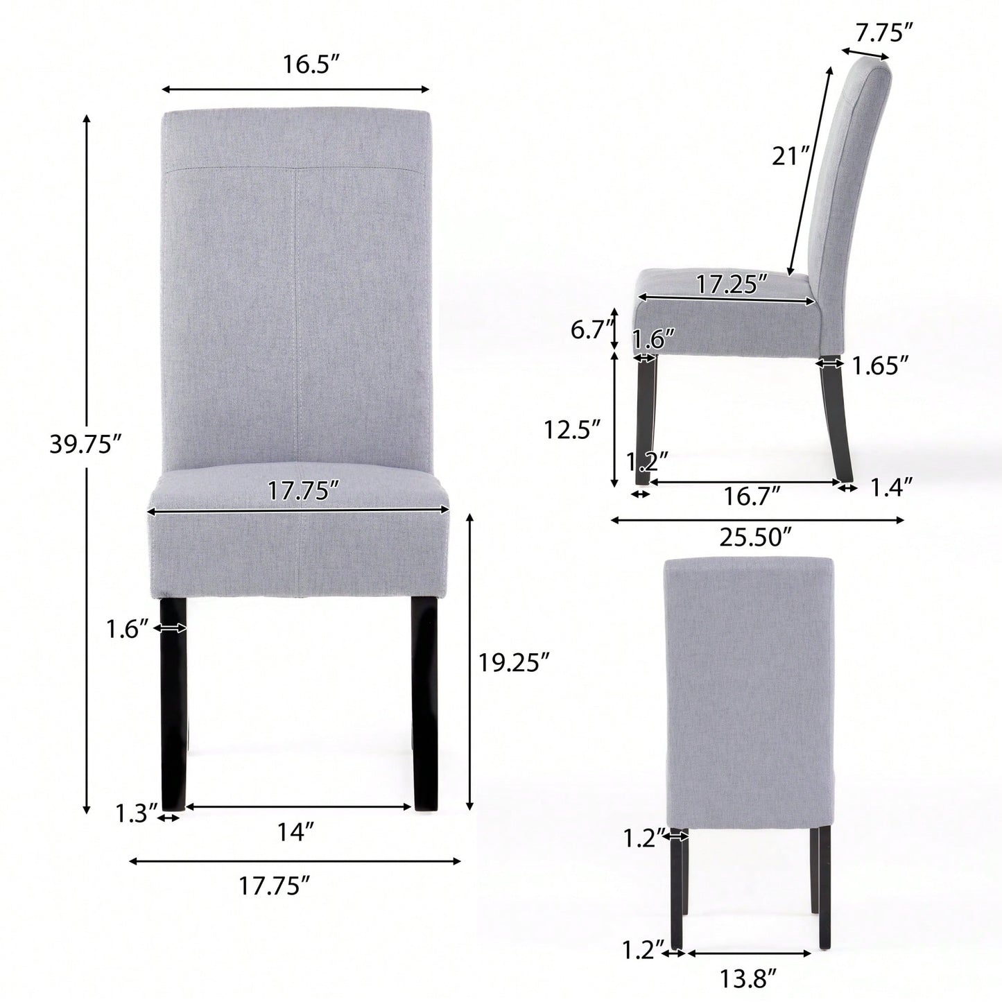 Elegant Contemporary Dining Chair With Comfortable Upholstery And Sturdy Frame