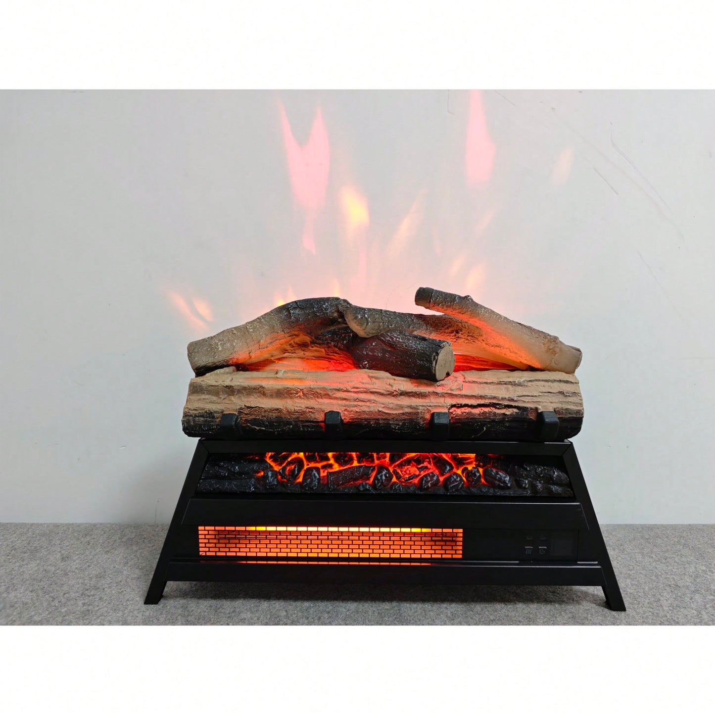 23 Inch Electric Fireplace Insert With 3D Log Set And Heater For Indoor Use