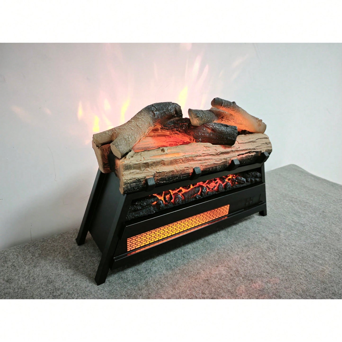 23 Inch Electric Fireplace Insert With 3D Log Set And Heater For Indoor Use