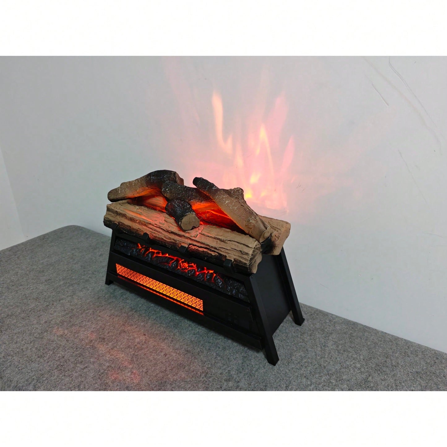 23 Inch Electric Fireplace Insert With 3D Log Set And Heater For Indoor Use