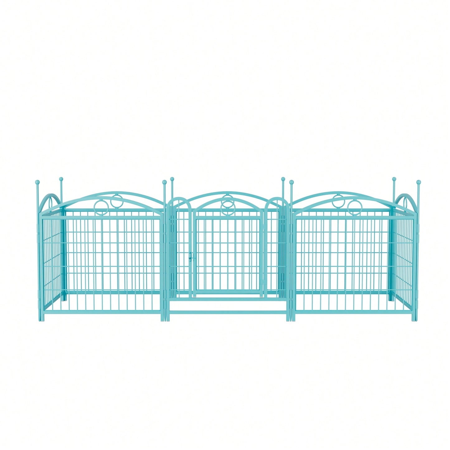 Indoor Outdoor 24 Inch 8 Panel Heavy Duty Metal Dog Playpen With Doors For Small Medium Large Dogs Foldable Pet Exercise Fence