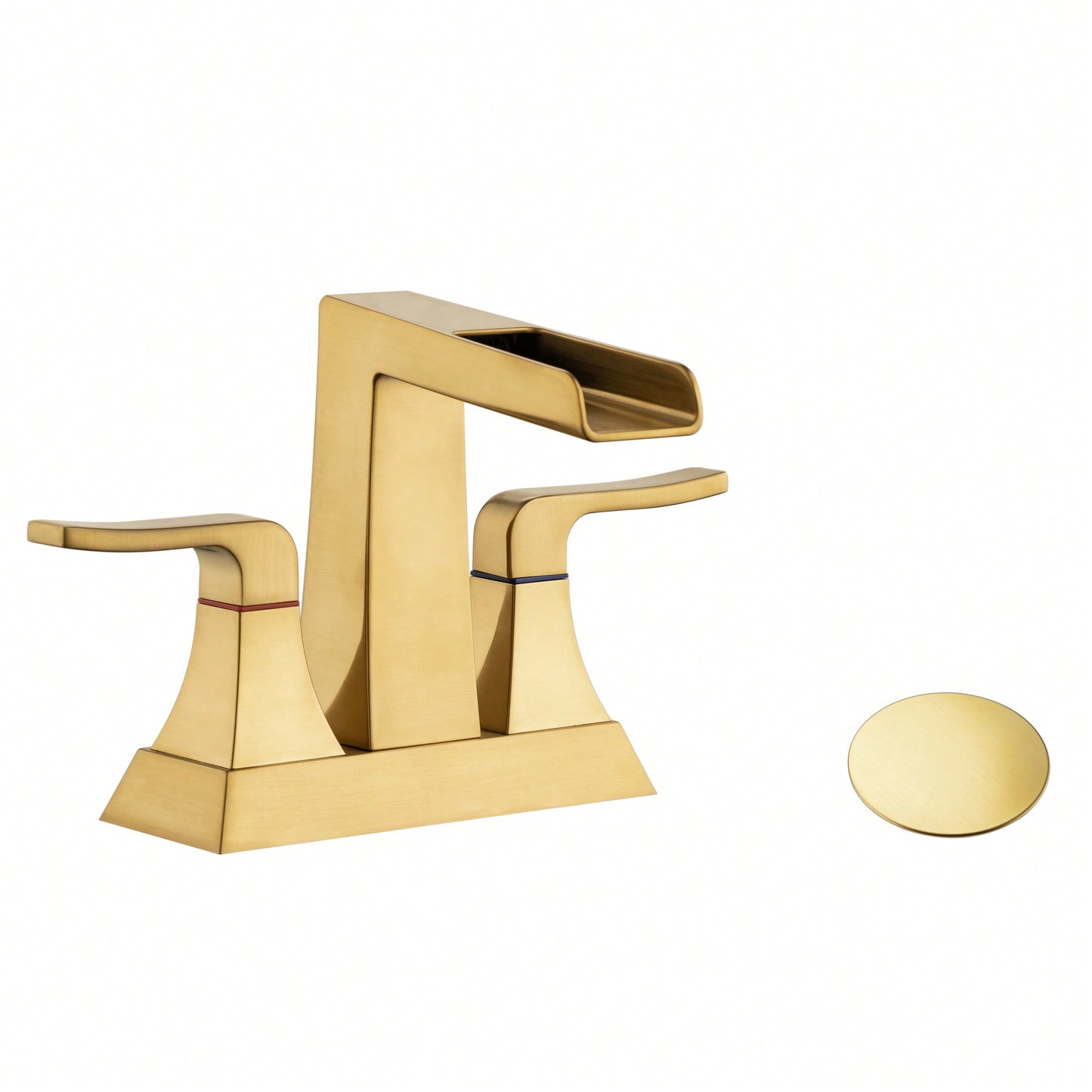 Brushed Gold Widespread Bathroom Sink Faucet With Elegant Design And Easy Installation
