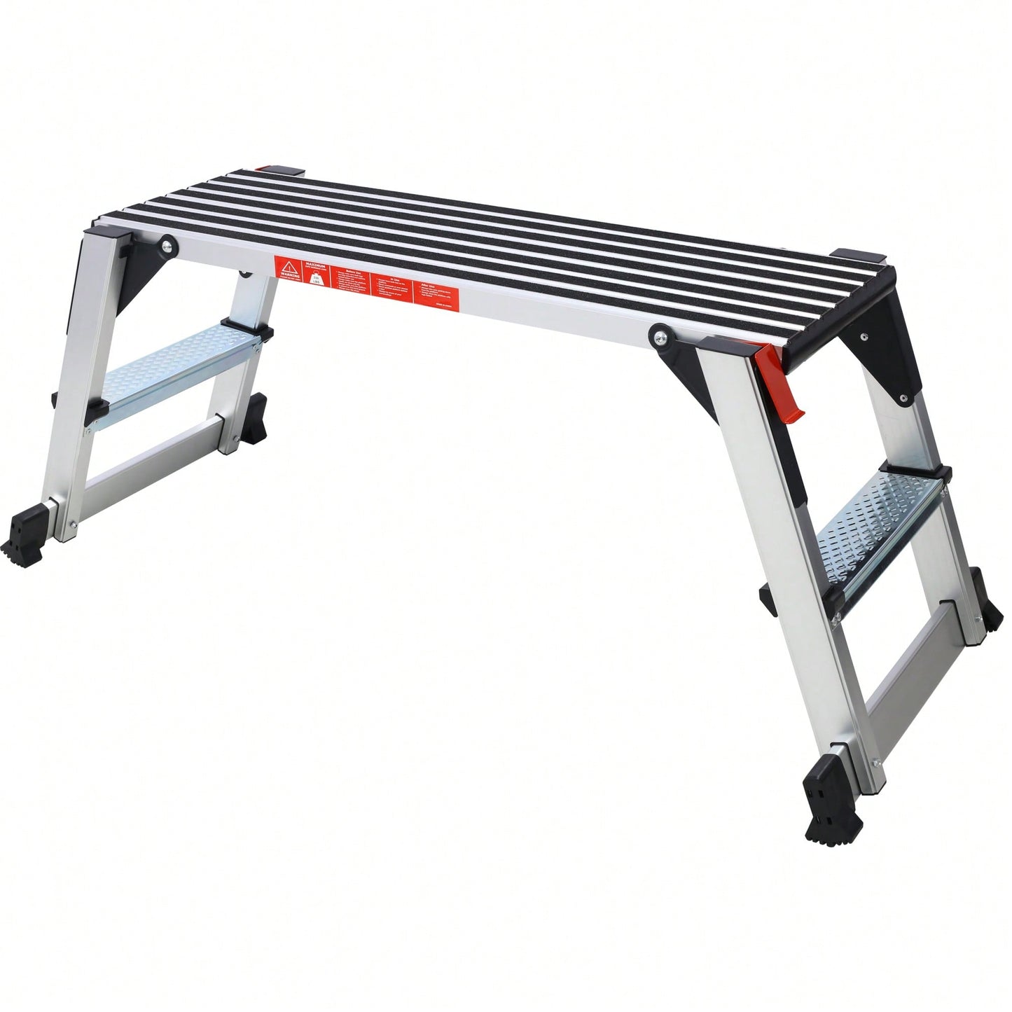 Heavy-Duty Aluminum Folding Work Bench And Stool Ladder With Non-Slip Surface 330lbs Capacity
