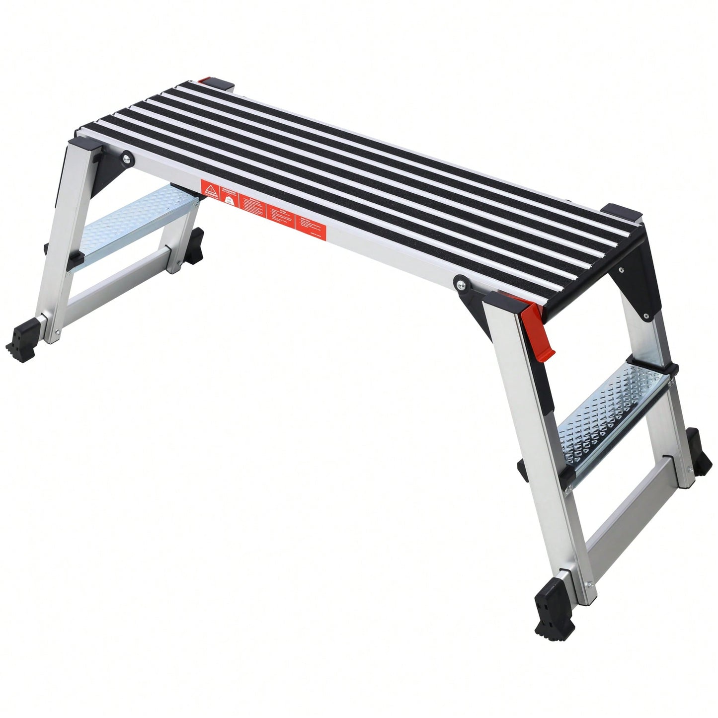 Heavy-Duty Aluminum Folding Work Bench And Stool Ladder With Non-Slip Surface 330lbs Capacity