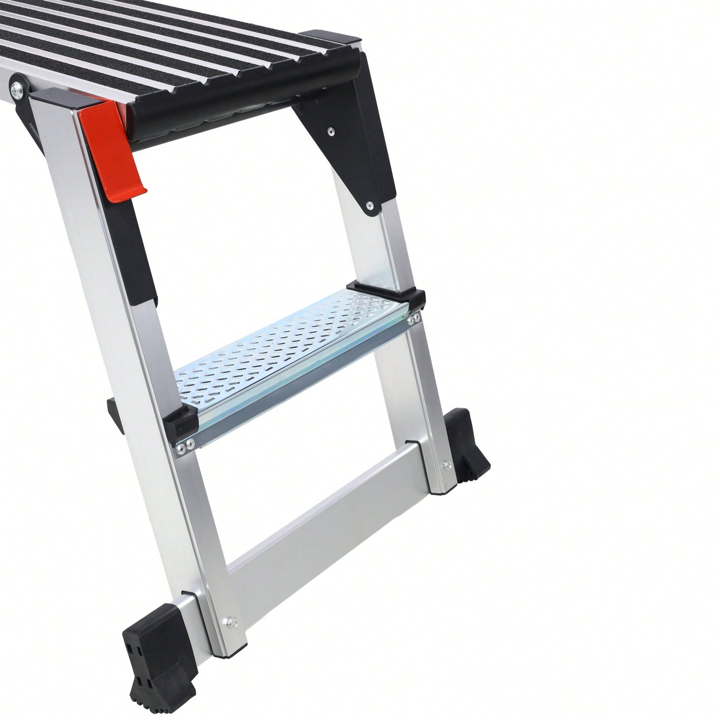 Heavy-Duty Aluminum Folding Work Bench And Stool Ladder With Non-Slip Surface 330lbs Capacity