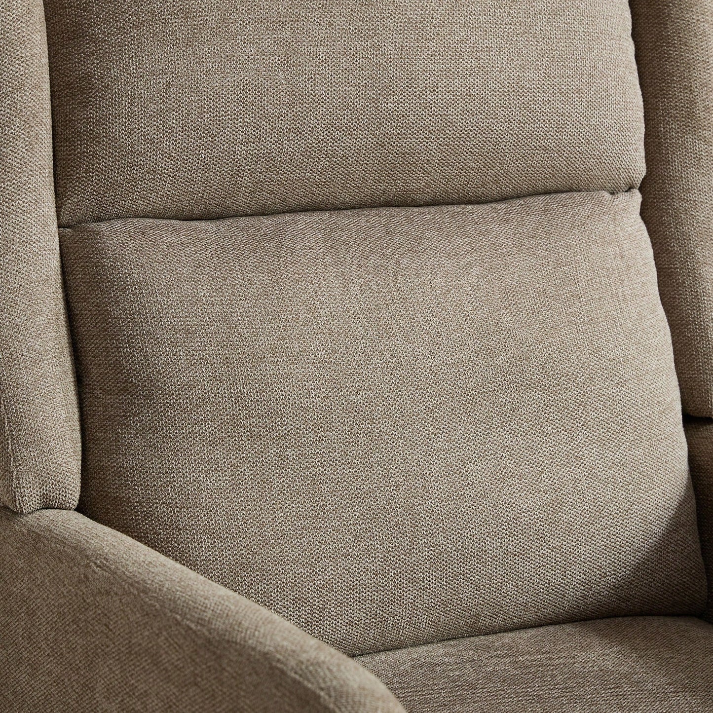 Beige High Back Upholstered Accent Chair For Living Room Bedroom Office Modern Club Armchair With Wood Legs