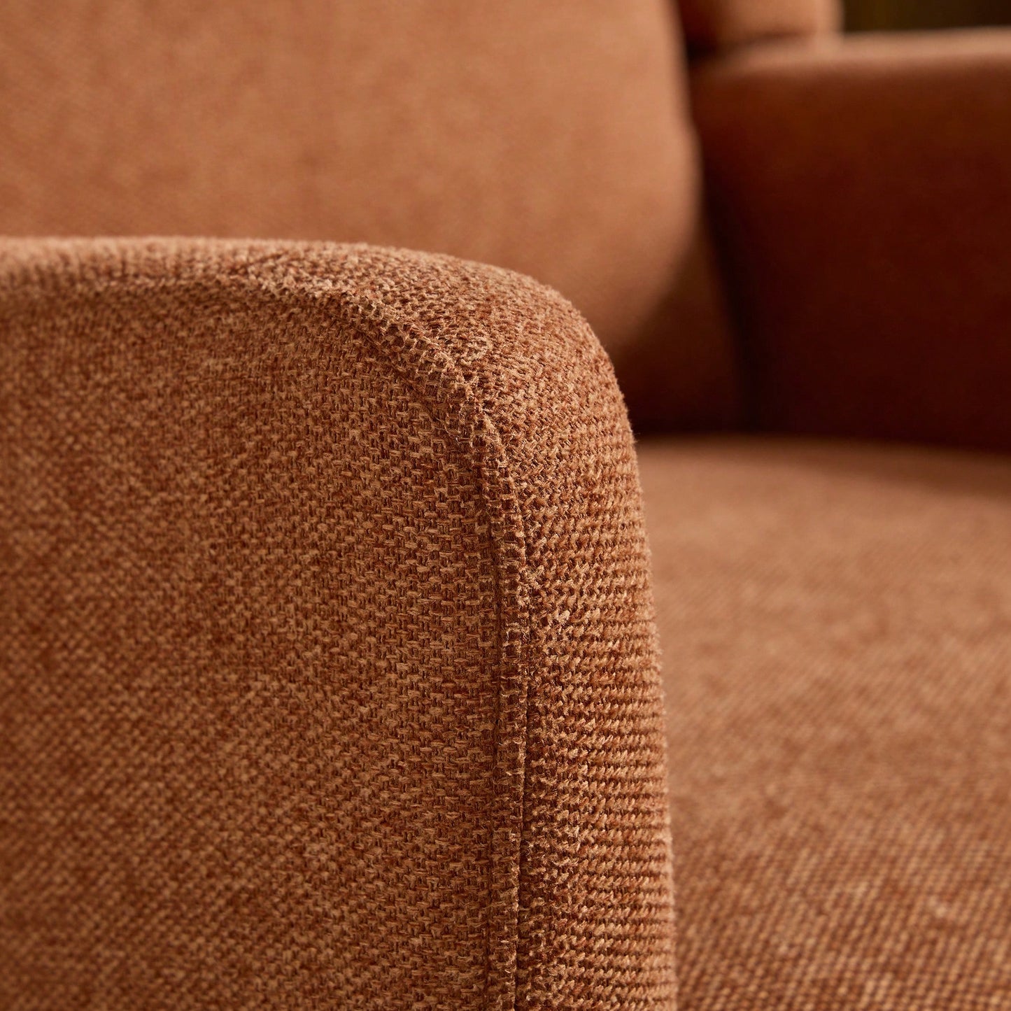 Beige High Back Upholstered Accent Chair For Living Room Bedroom Office Modern Club Armchair With Wood Legs