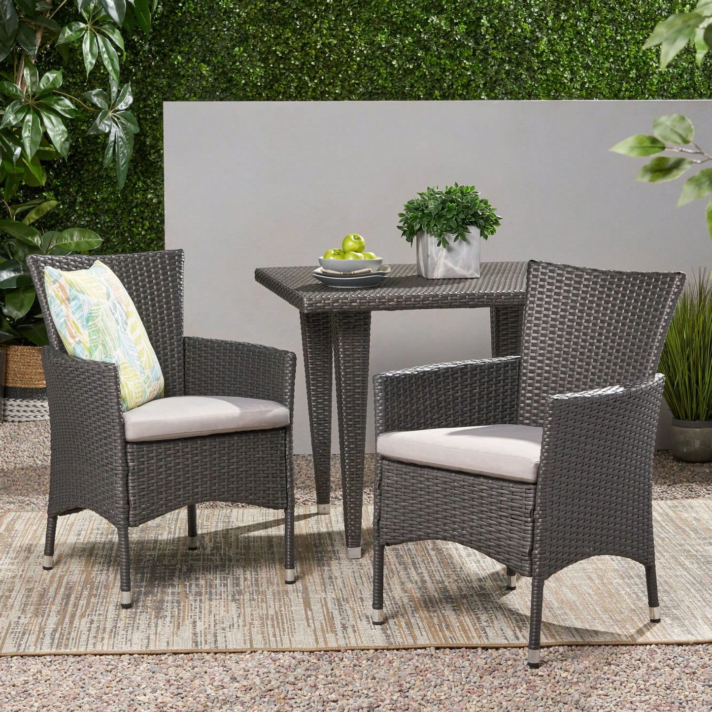 Set Of 2 Modern Dining Chairs Stylish Upholstered Seat With Wooden Legs For Home And Kitchen