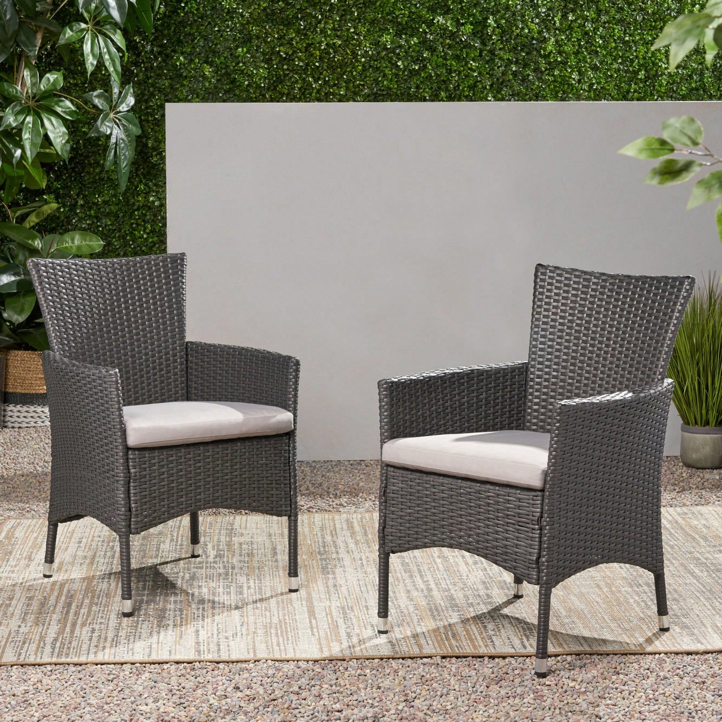 Set Of 2 Modern Dining Chairs Stylish Upholstered Seat With Wooden Legs For Home And Kitchen