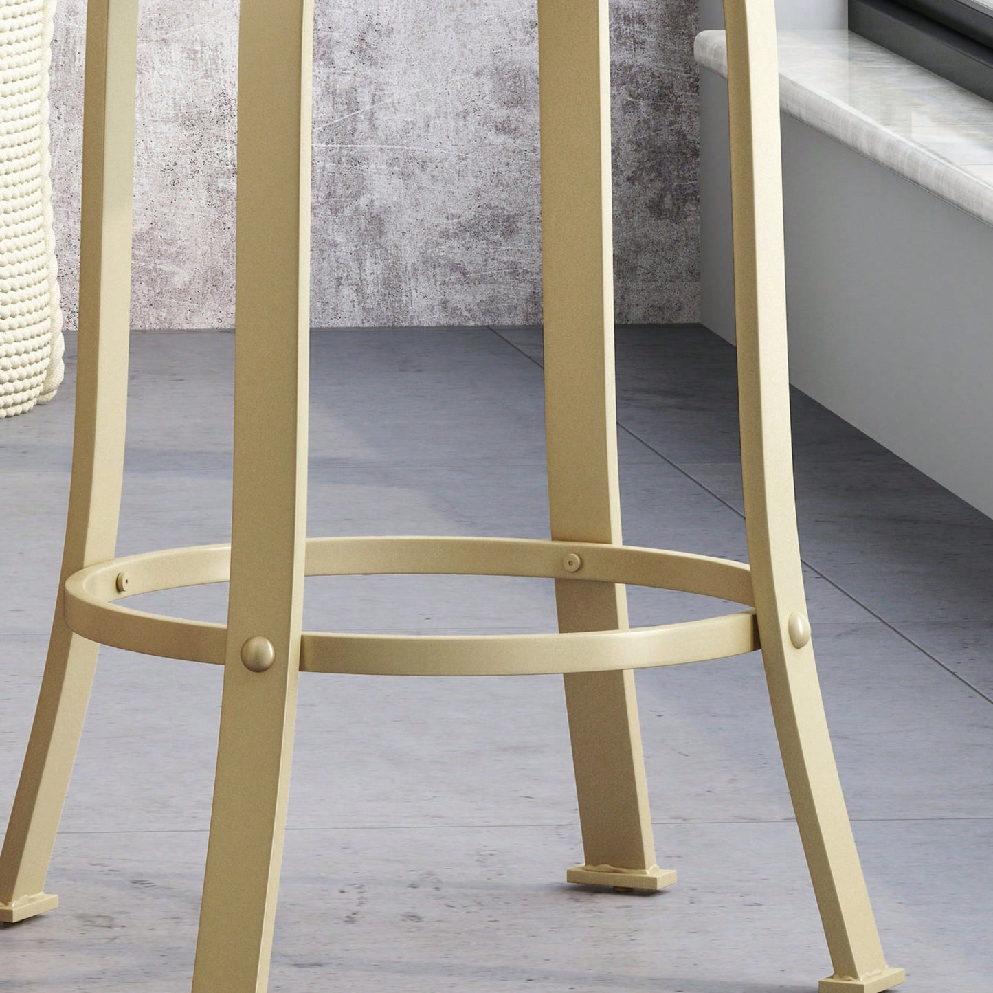 Set Of 2 Modern Counter Stools For Kitchen Island Or Bar Height Seating