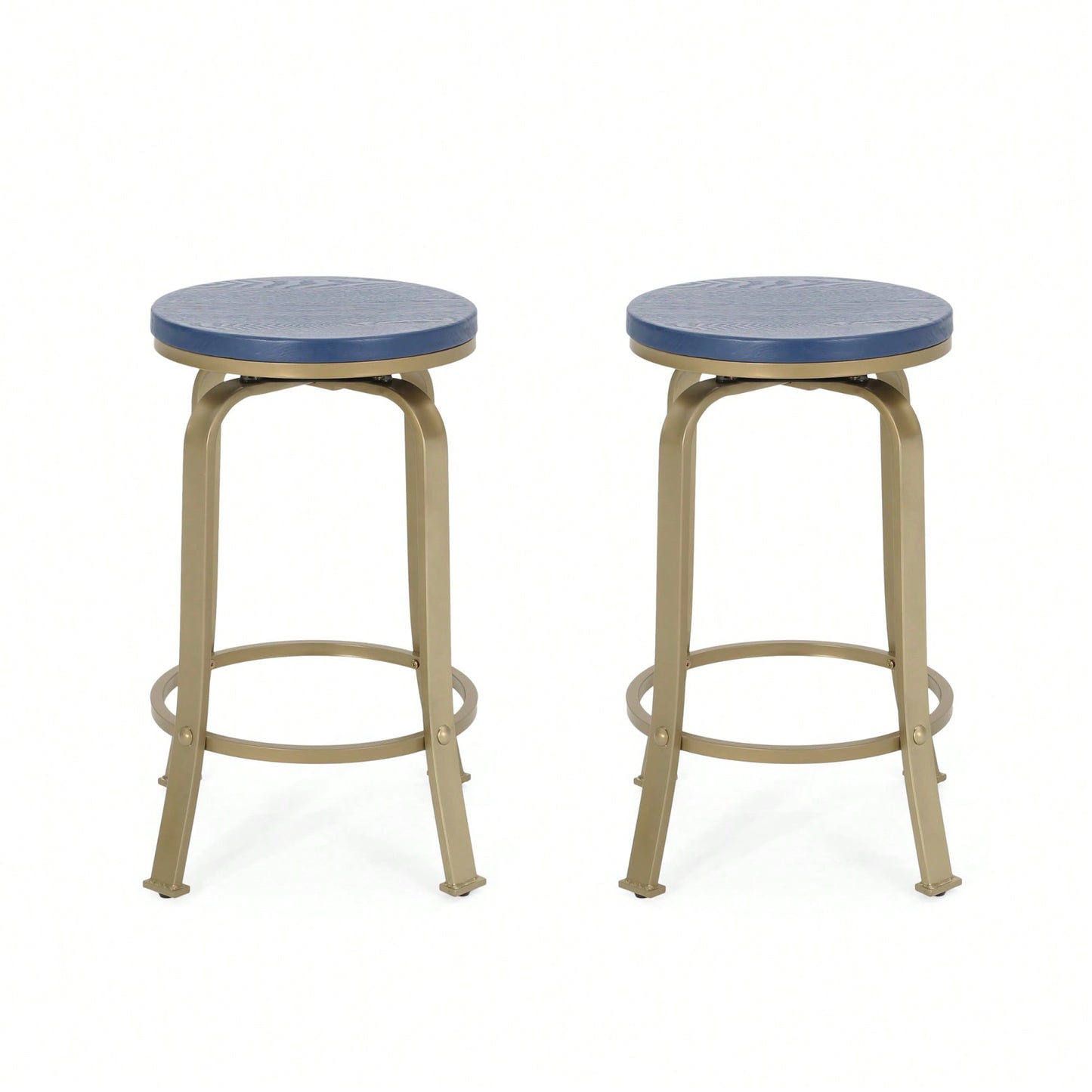 Set Of 2 Modern Counter Stools For Kitchen Island Or Bar Height Seating