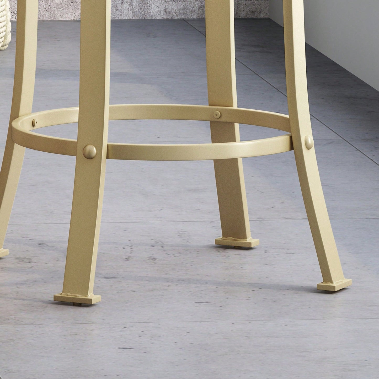 Set Of 2 Modern Counter Stools For Kitchen Island Or Bar Height Seating