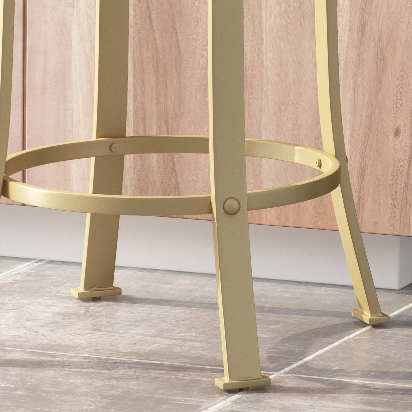 Set Of 2 Modern Counter Stools For Kitchen Island Or Bar Height Seating