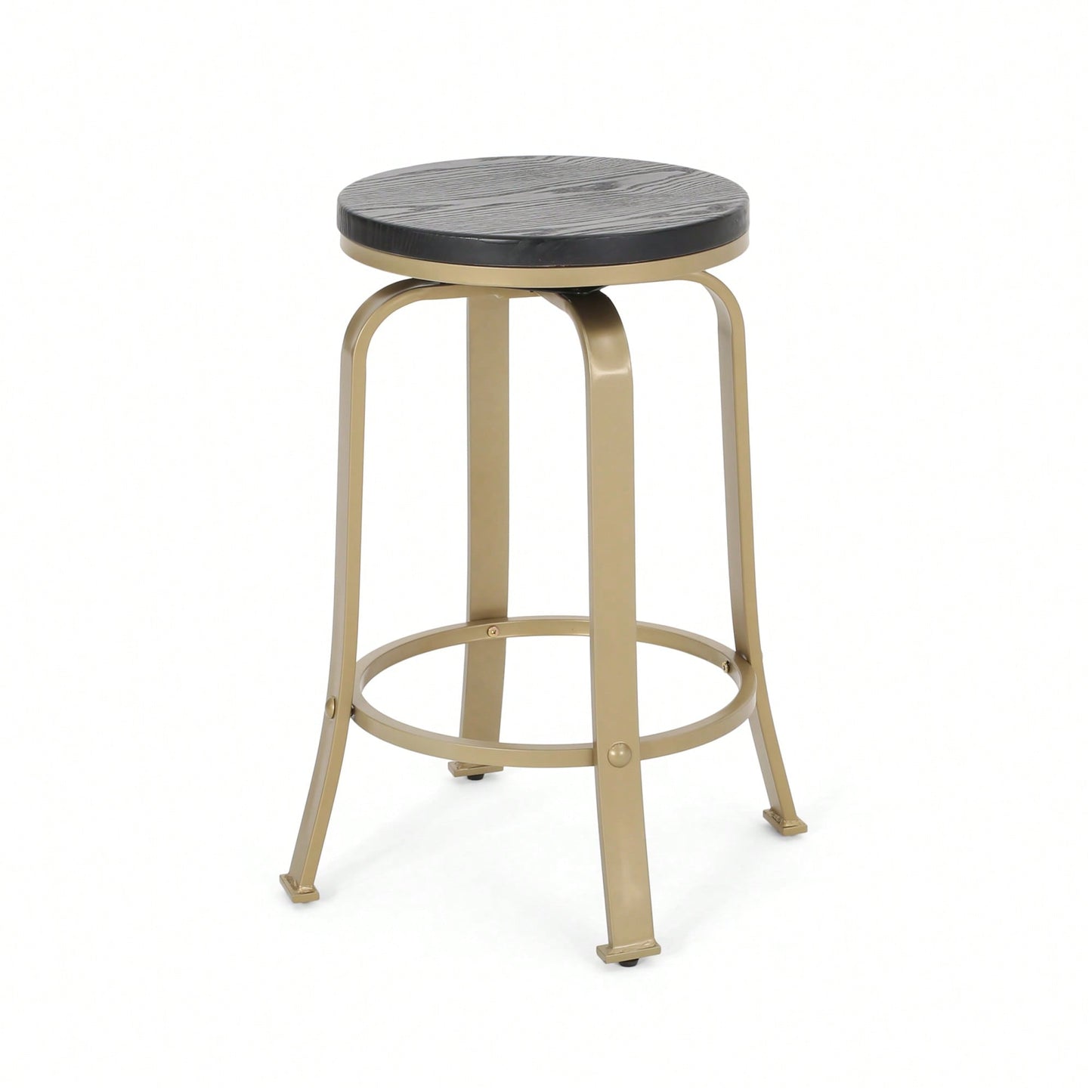 Set Of 2 Modern Counter Stools For Kitchen Island Or Bar Height Seating
