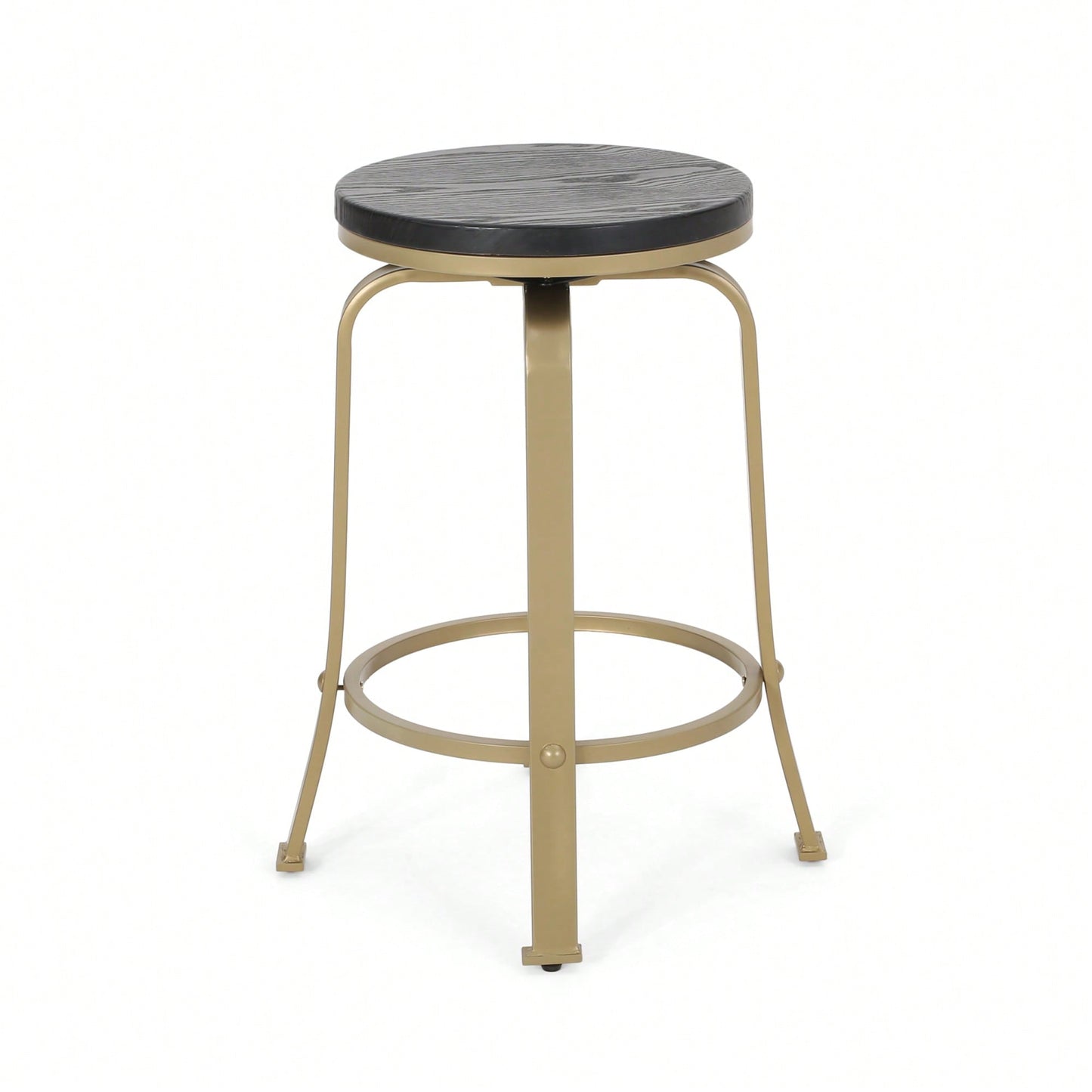 Set Of 2 Modern Counter Stools For Kitchen Island Or Bar Height Seating
