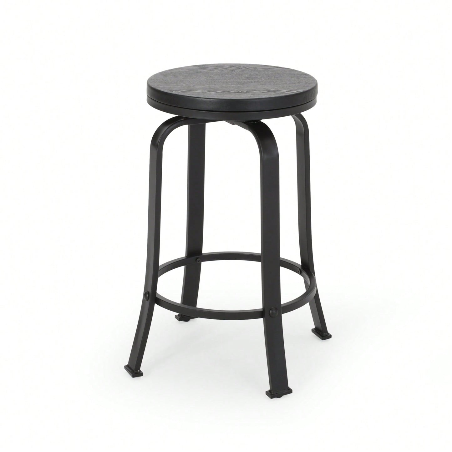 Set Of 2 Modern Counter Stools For Kitchen Island Or Bar Height Seating