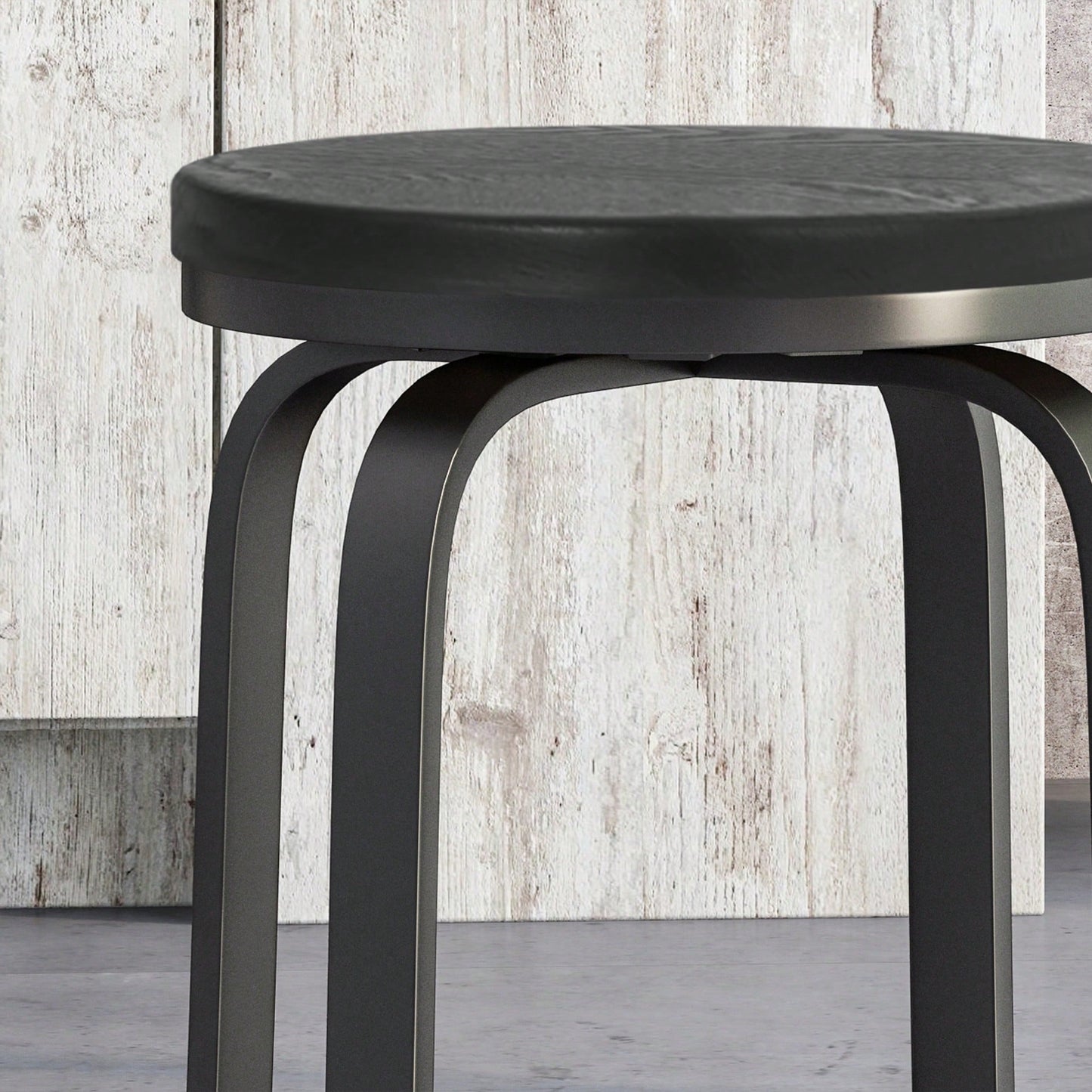 Set Of 2 Modern Counter Stools For Kitchen Island Or Bar Height Seating