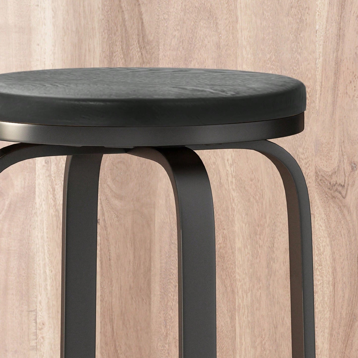 Set Of 2 Modern Counter Stools For Kitchen Island Or Bar Height Seating