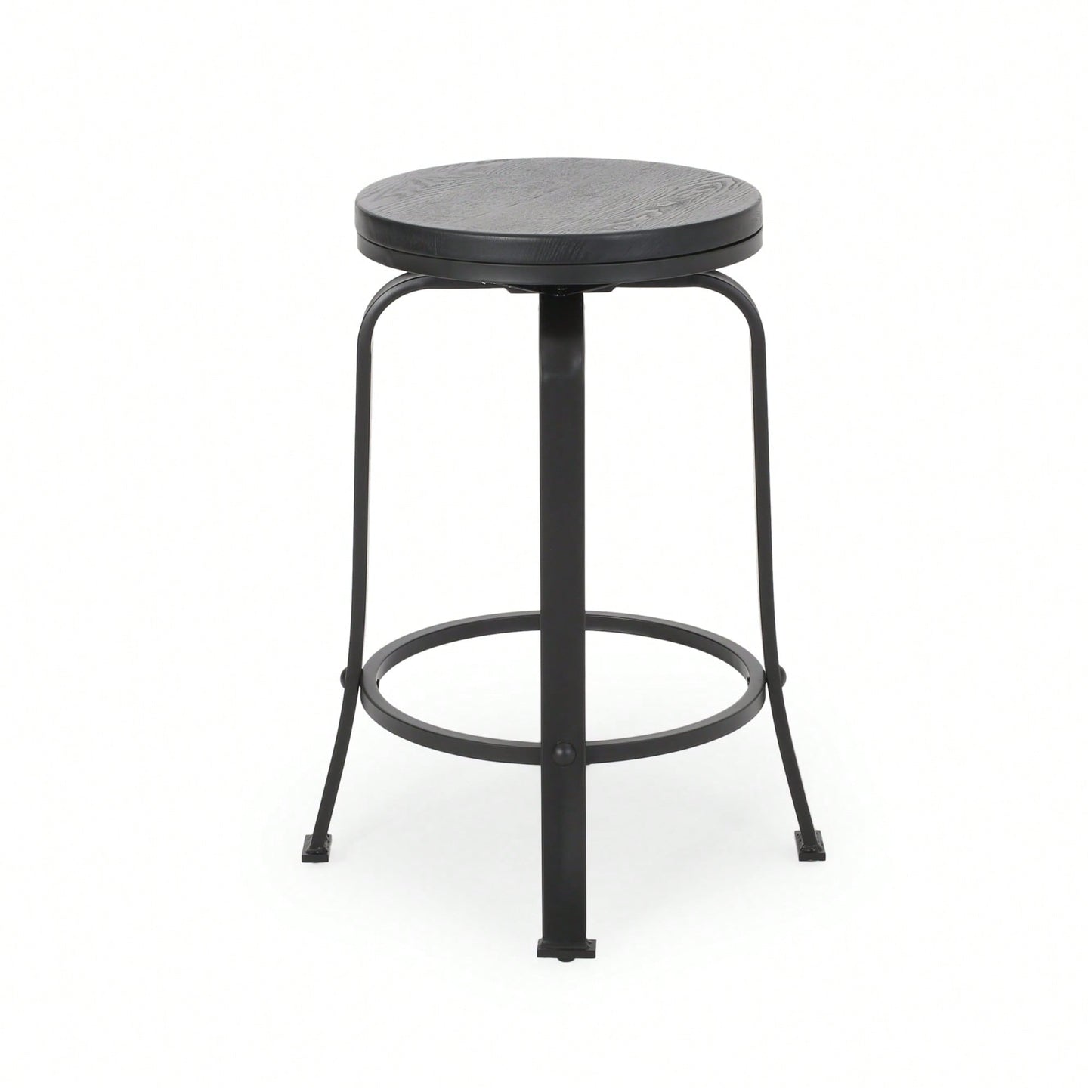 Set Of 2 Modern Counter Stools For Kitchen Island Or Bar Height Seating