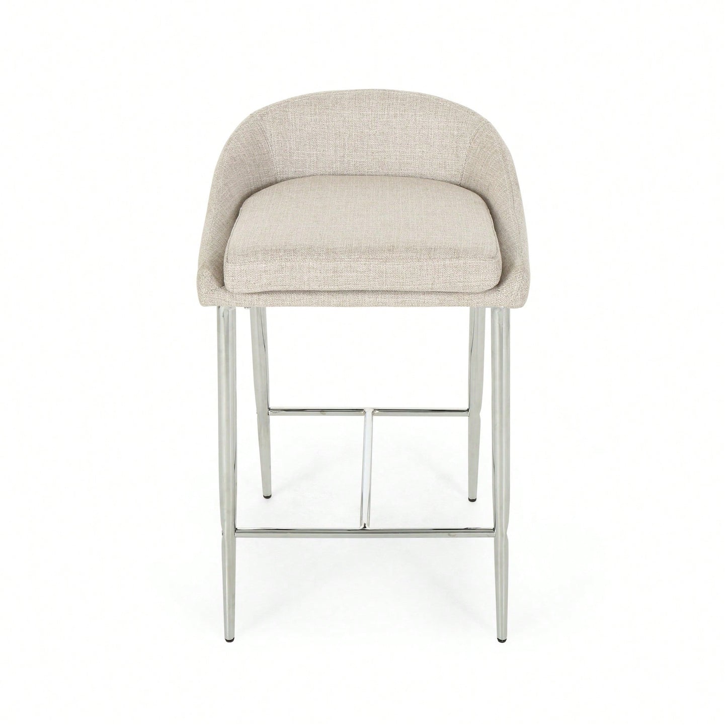 Set Of 2 Modern Counter Stools For Kitchen Island Or Bar Height Seating